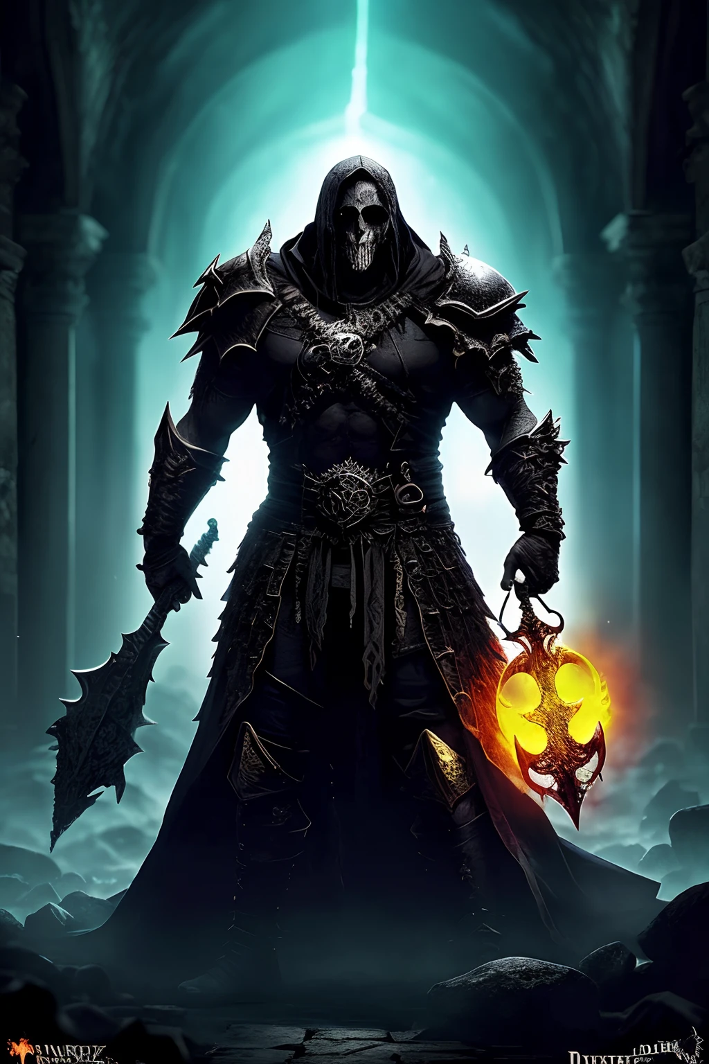 (papel de parede 8k extremamente detalhado), An average photo of necromancer lord, intrincado, alto detalhe, Dramatic