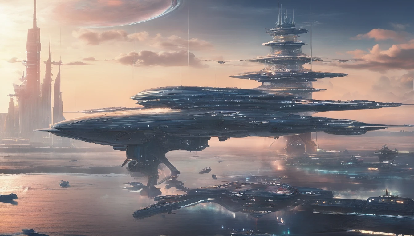 Chinese style,Large flying aircraft carriers,(Dragon-shaped decoration),((Majesty,Domineering))