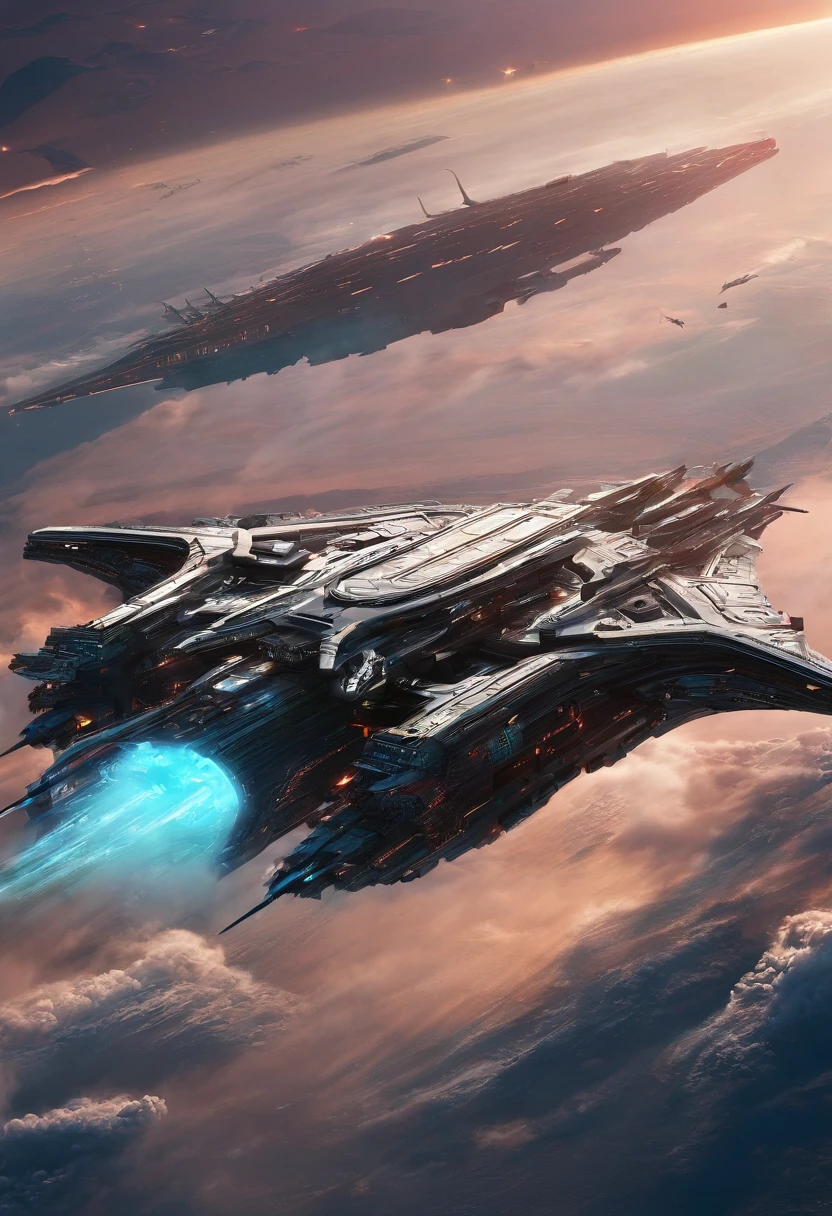 Chinese style,Large flying aircraft carriers,(Dragon-shaped decoration),((Majesty,Domineering)),Full fire