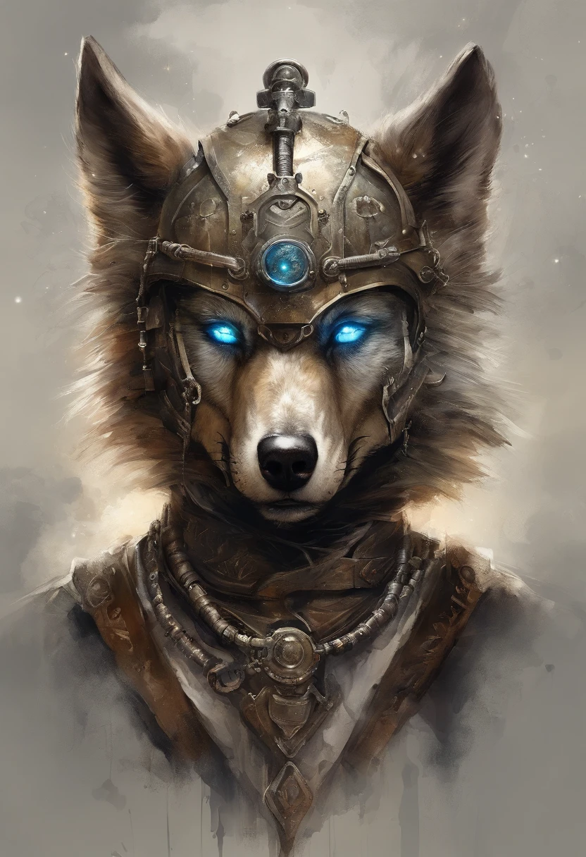 HighestQuali, Dramatic lighting, menacing posture, Fierce expression, Epic atmosphere, (((Wolf head shaped helmet))), (((Full body shot))),Wolves made of metal, Cyborg, Cyberpunk Style, Clockwork, ((Intricate details)), hdr, ((Intricate details, ultra - detailed)), Incandescent Lamps, cinema shot, Vignette, Bokeh effect Baker ground, (canid), (Full body shot).