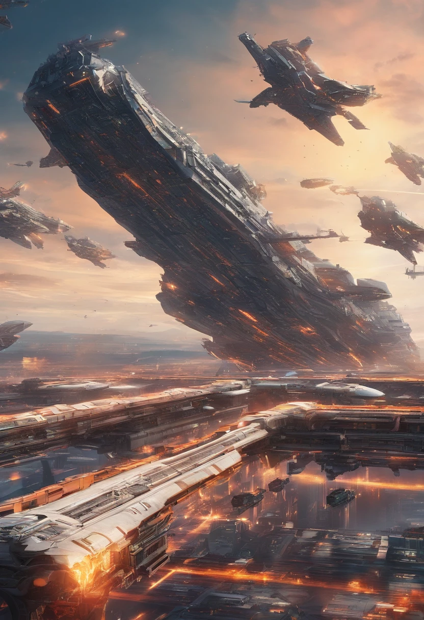 Chinese style,Large flying aircraft carriers,(Dragon-shaped decoration),((Majesty,Domineering)),opening fire,Full fire,background in war,Highest image quality,complexdetails,Extreme resolution