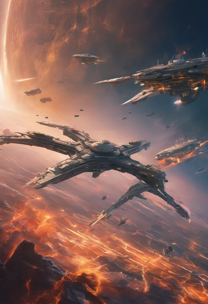 Chinese style,Large flying aircraft carriers,(Dragon-shaped decoration),((Majesty,Domineering)),opening fire,Full fire,background in war,Highest image quality,complexdetails,Extreme resolution