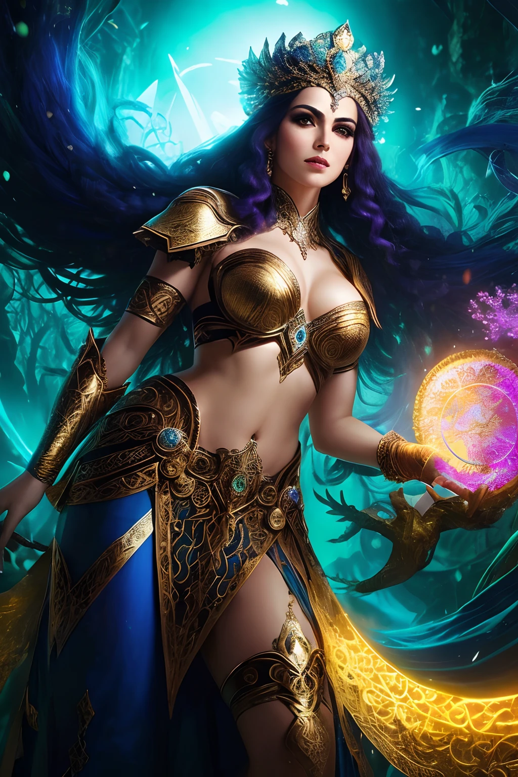 (papel de parede 8k extremamente detalhado), An average photo of a beautiful necromancer goddess, intrincado, alto detalhe, Dramatic