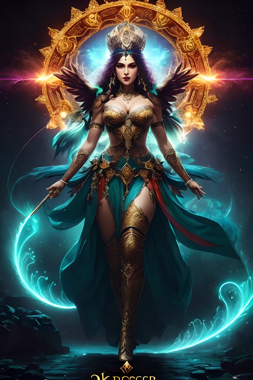(papel de parede 8k extremamente detalhado), An average photo of a beautiful necromancer goddess, intrincado, alto detalhe, Dramatic