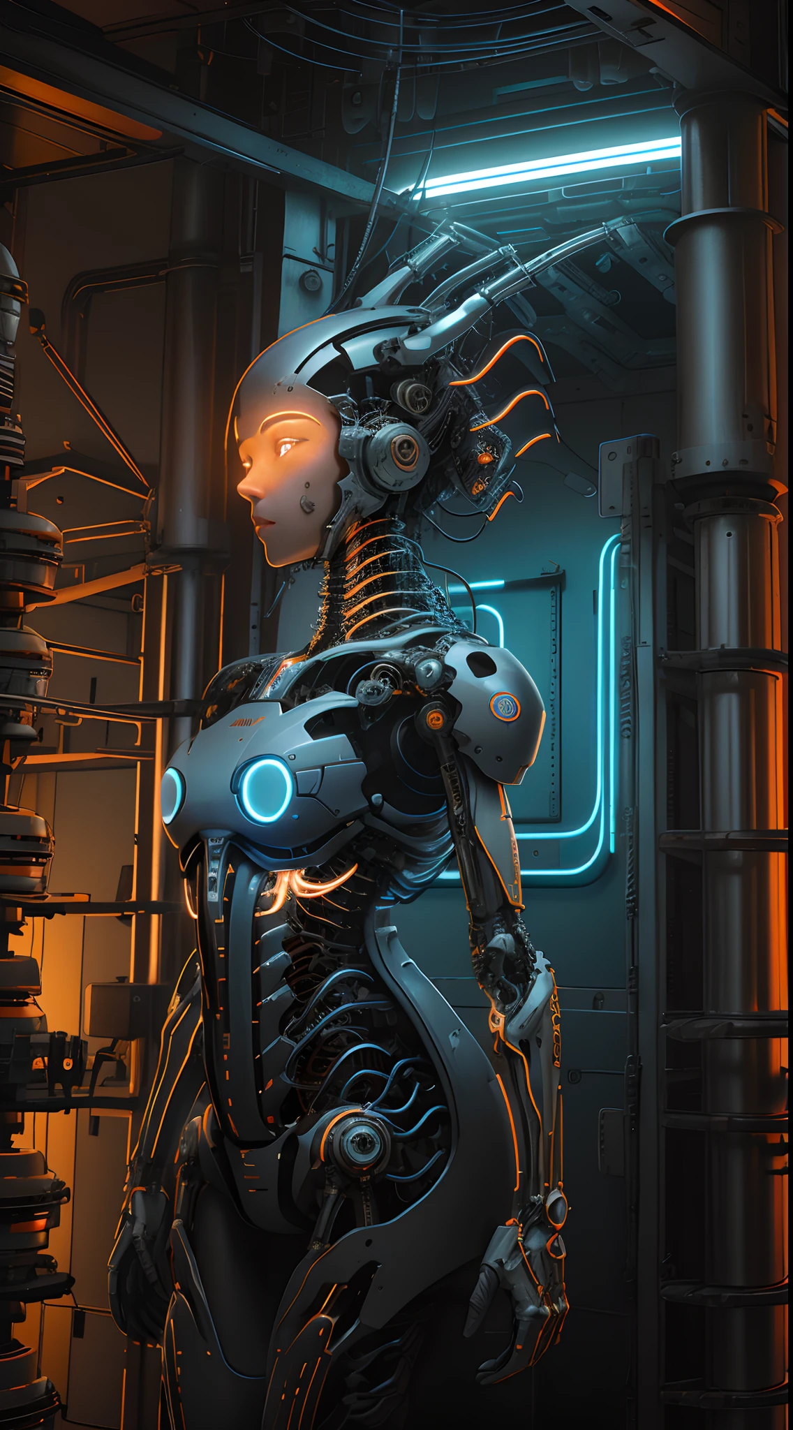 <lora:PrecursorTech-20:0.9>, precursortech , scifi, geometrical steel,
1girl, dress,green eyes, green hair, <lora:AnatomicTech-20:0.8> AnatomicTech, blood vessels, scifi,