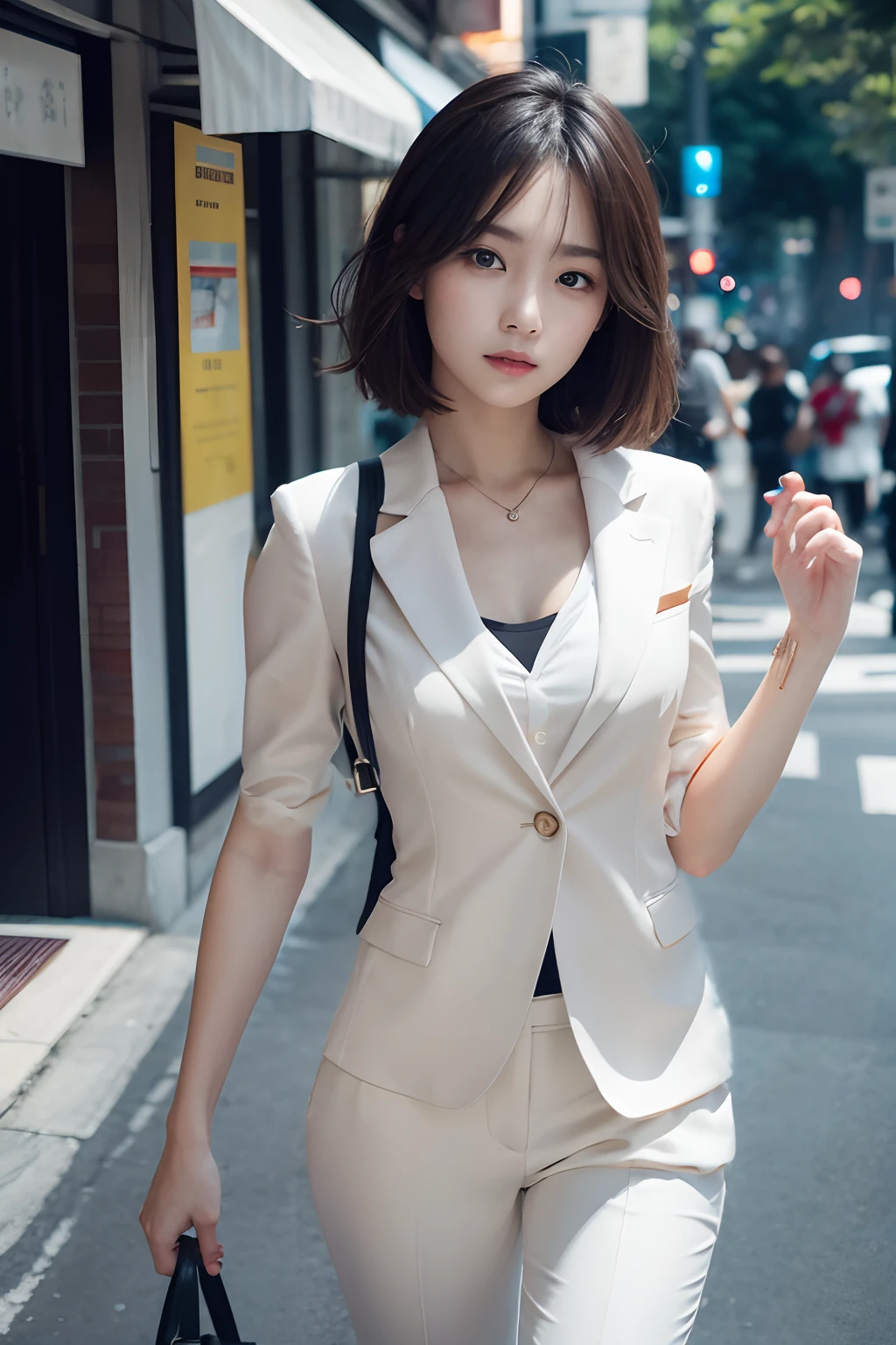 Woman in a suit