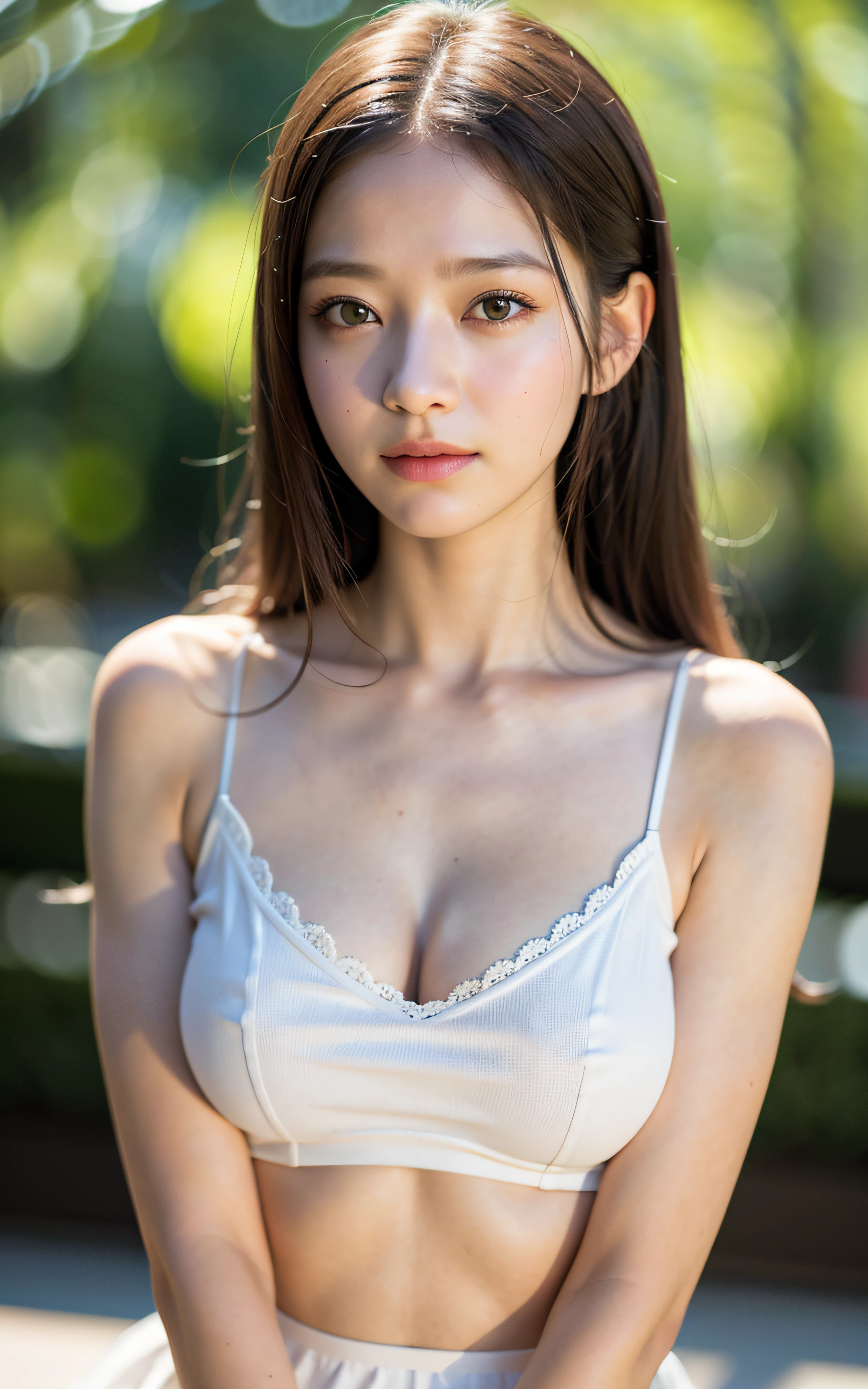 masterpiece, Best Quality, 8K, 1girl, Raw photo, Professional Photography, Portrait, Soft light, Professional Lighting, Smile, Cute, Girly, Delicate girl, Neat and clean beauty, Looking away, Sophisticated, Film grain, (Eyes and faces with detailed:1.0), extreme closeup