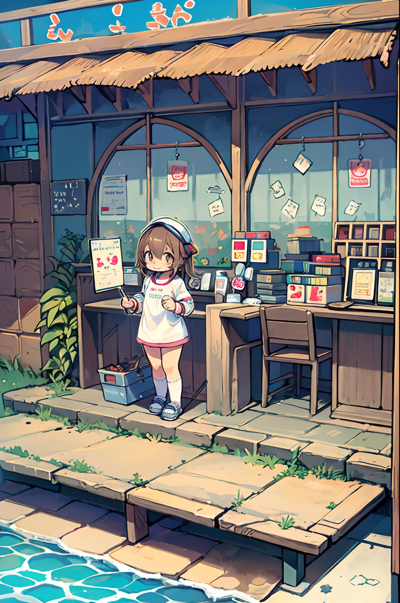 Cartoon Characters Overtime Scene I don't want to work overtime Humorous Relaxed atmosphere Girl characters