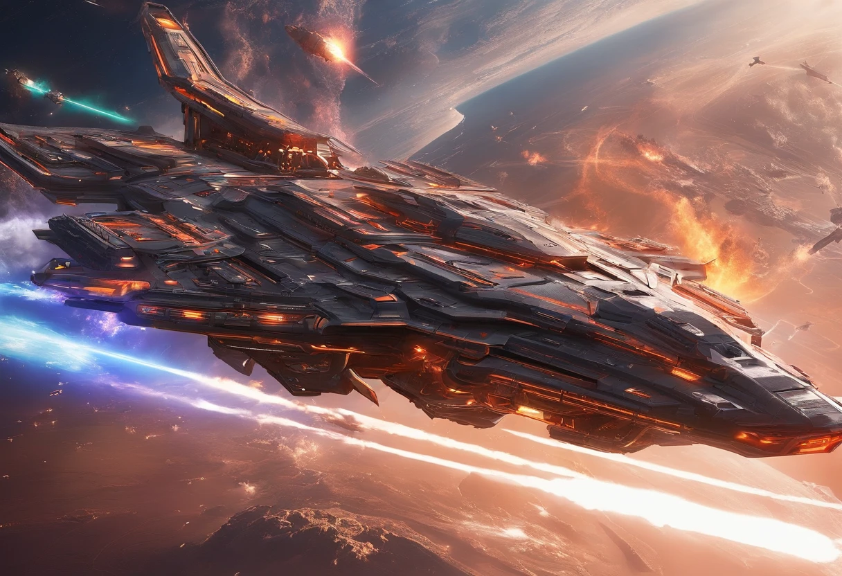 Master made，Grandiose spectacle，（Chinese characteristics），（（Flying sword shape）Flying battleship），（（Majesty，Domineering）），opening fire，Full fire，Bomb indiscriminately，Bombing Japan，background in war，Highest image quality，complexdetails，Extreme resolution，Dynamic obfuscation