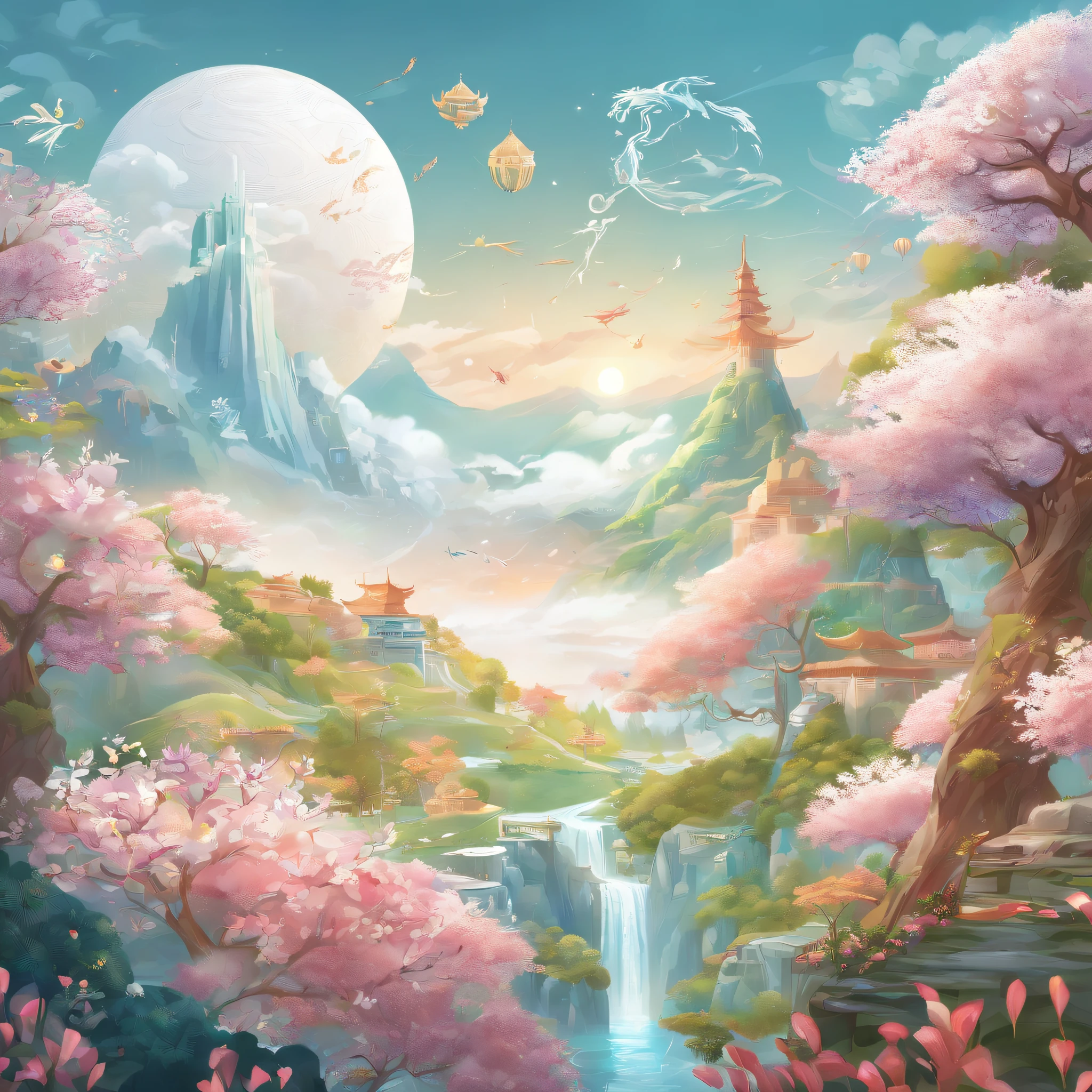 (White background:1.4),(Boy wearing VR glasses,Control drone flight,Draw cartoon images via AR,Record beautiful moments with your camera。Oriental elements),(Chinese illustration:1.3,paper art:1.3, Quilted paper art:1.2),( reasonable design, Clear lines, High sharpness,Best quality, Very detailed, Masterpiece, movie light effect, 4K )