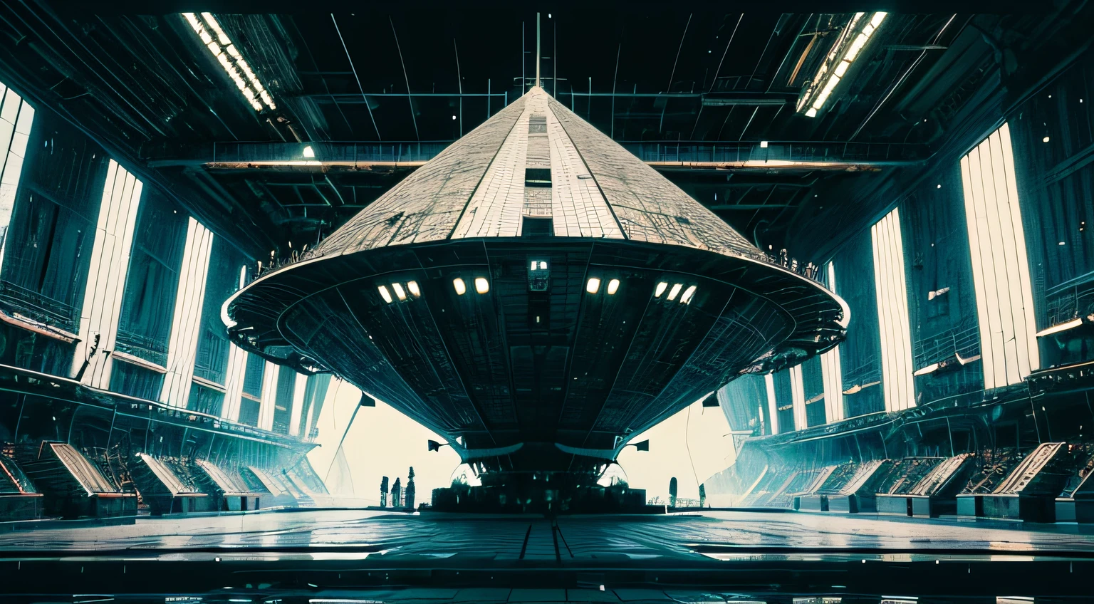 a spaceship like the one in Starwars, the pyramid has some glowing lines. the cubes are radiating energy. Hyper realistic, Photography, Picture of the week, RAW, beautiful, (finely detailed skin), Clouds in the background, lightning, extremely detailed,colorful,highest detailed, (dynamic pose), shiny skin, zentangle, flowers, abstract background,(masterpiece) (perfect proportion)(realistic photo)(best quality) (detailed) photographed on a Canon EOS R5, 50mm lens, F/2.8, HDR, (8k) (wallpaper) (cinematic lighting) (dramatic lighting) (sharp focus) (intricate)