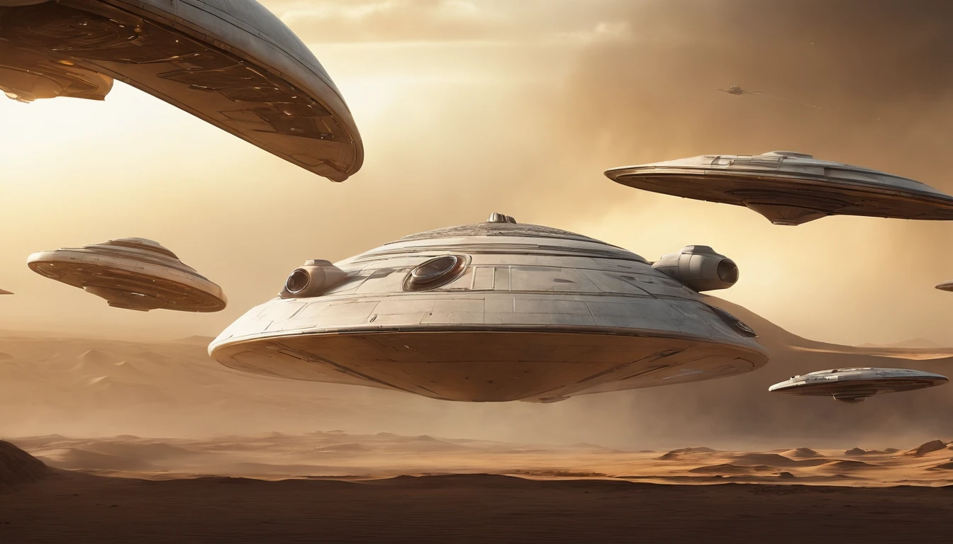 vista de longe ((Apenas uma, unique)) uma nave espacial, Estilo neves de ((star wars)) ((sem aeres)), de lucho, futurista, ((500 metros de comprimento)) ((5 metros, LARGURA)) ((uma aza na direita, uma aza na esquerda))blindagem, futurista, ouro, Branco, metal, Plano. Guerra Futurista, Flying through space ((sem corte)) (8k realista)
