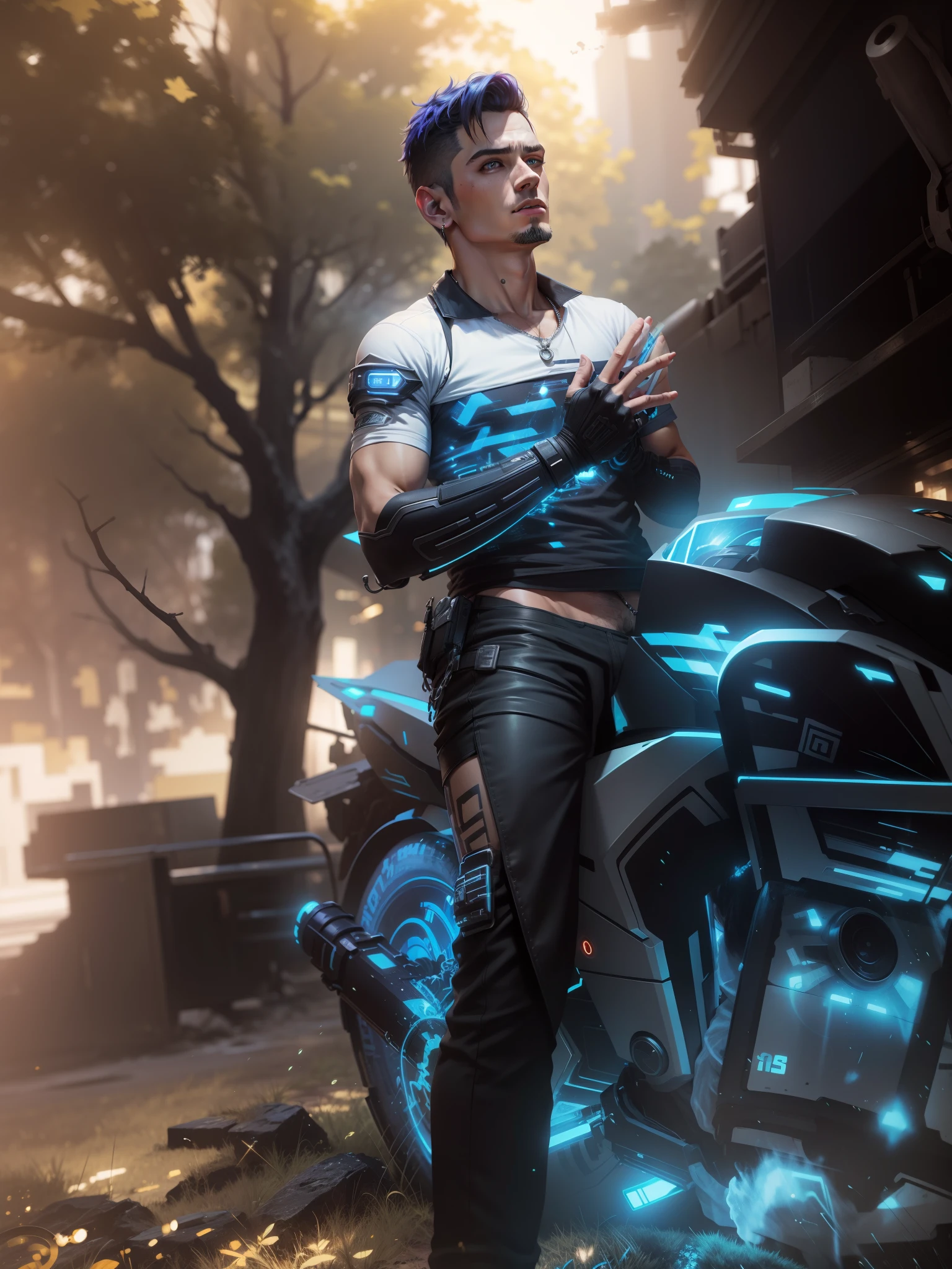 Change background cyberpunk handsome boy, realistic face, 8k, ultra realistic