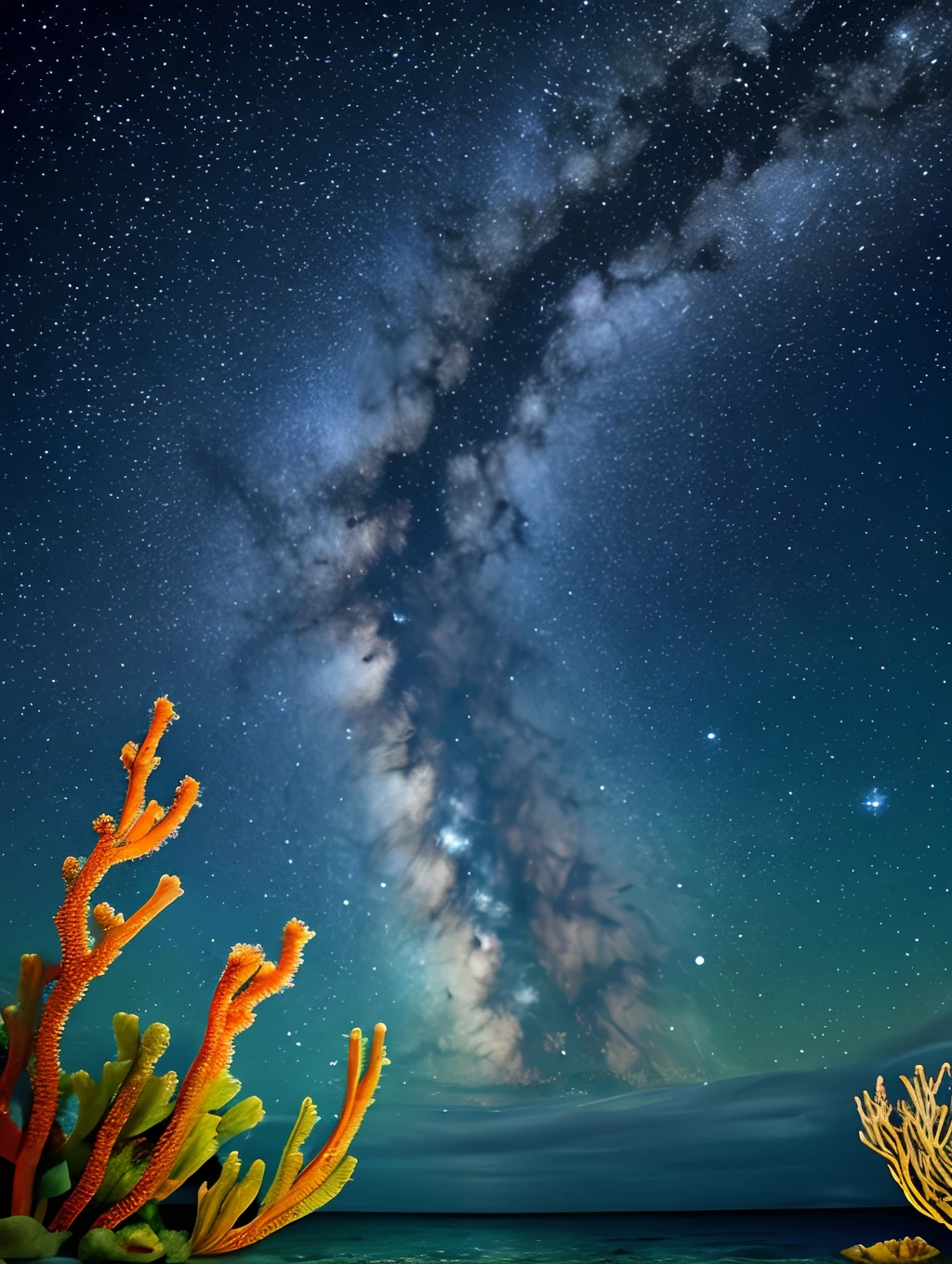 Starry sky under the sea