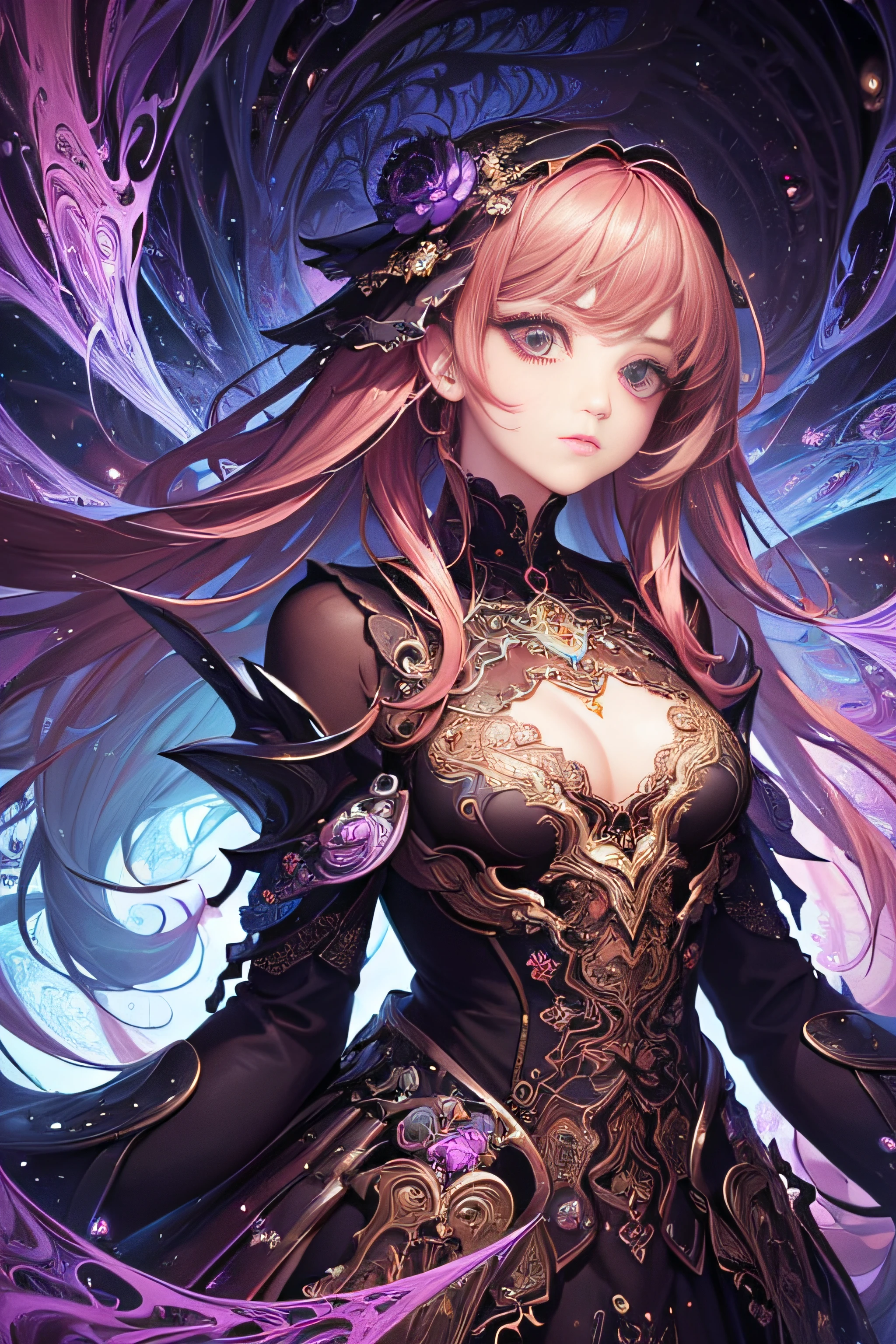 (masterpiece, top quality, best quality, official art, beautiful and aesthetic:1.2), (1girl), extreme detailed,(fractal art:1.3),colorful,highest detailed