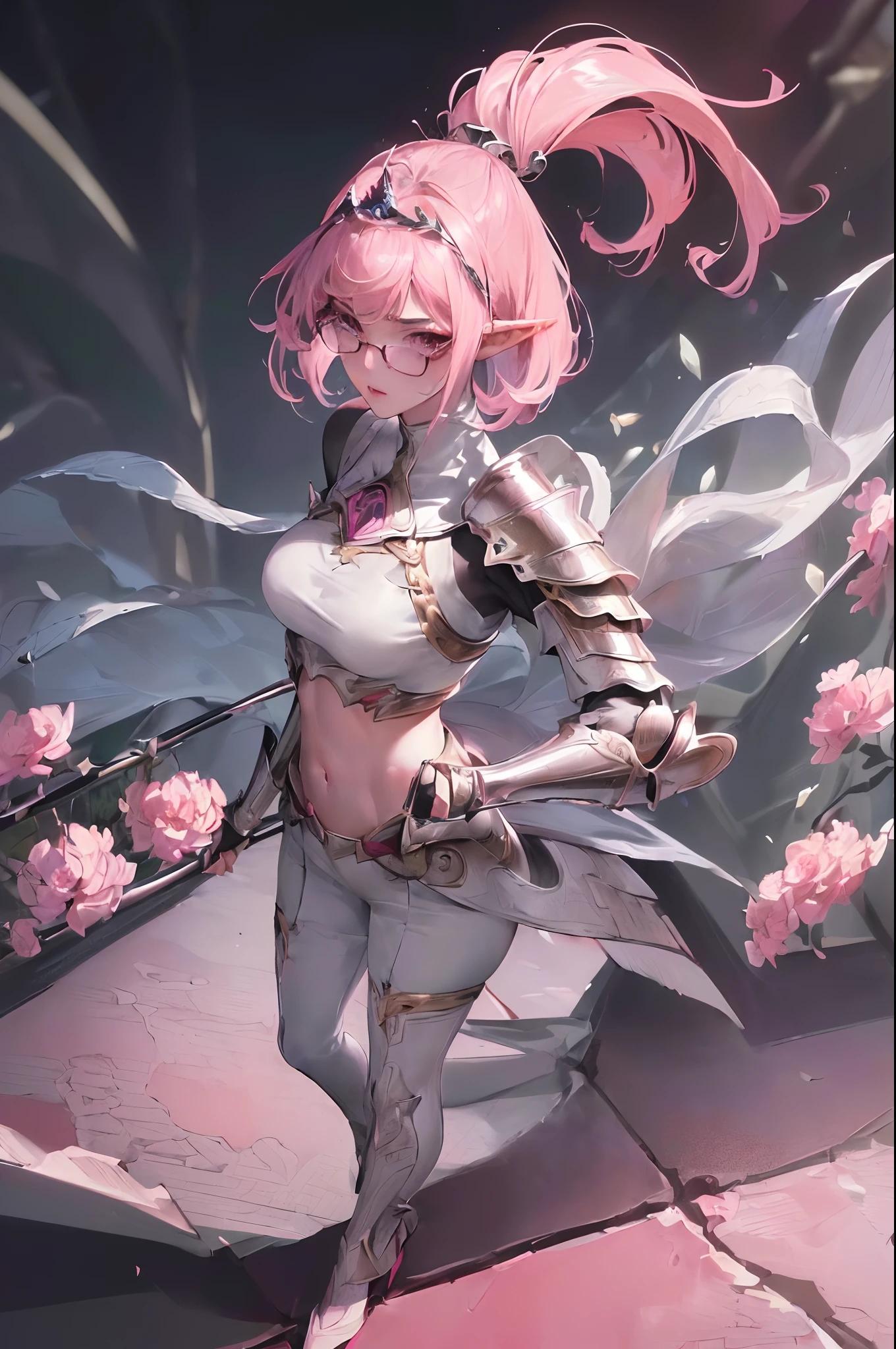 (((battoujutsu stance,arma)))、fighting stance、Female Warrior、s Armor(((s Armor)))、(((armor on the shoulders))、armor、armor、(((Big Western Sword)))、Fight style、Fighting、battleing、War Maiden、swordsmen、arma、arma、(((armor on the shoulders)))、Airfoil tiara(((Airfoil tiara)))、fight、Holding a sword in your hand、brave、strong con、boldness、masutepiece, Best Quality, ultra-detailliert, finely detail, , Full body, (((Short bob hair))),inaccessible,(the golden ratio:1.2),(full body Esbian:1.2),(ultra-detailliert:1.3)、masutepiece、Best Quality,High resolution、(negative space:0.8),(Drawing board:1.3 )、1girl in(((1girl in)))、Red glasses(((Red glasses)))、adult lady、、Looking at Viewer、、house wife、25-years old、pale skin、Curve、Looking at Viewer,,Sharp Focus, (Beautiful gorgeous cute western woman:1.3), (Beautiful cute western woman:1.3), Western beauty, Delicate Beautiful Hair and Eyes and Face, realisitic, ultra-detailliert, a beauty girl, Trimmed bangs、Detailed platinum pink hair、glowing pink eyes、masterpiece、Large breasts, (epicd), (Elegant), ((Detailed)), ((Best Quality)), ((masutepiece, side lights, finely detailed beautiful eye: 1.2)), extremely_Detailed_Wallpaper, hight resolution, Beautiful detailed glow, masutepiece*Portrait, 3D Face, Lustrous skin all over the body, Realistic, Perfect face, long elf ears, Pink eyes, young adult, adult lady、Beautie、Beautiful face、Beautiful fece、Beautiful、A sexy、,Wearing white stockings, Realistic, Ultra-detailed, Short bob hair, Thin platinum pink hair, Shining Pink Platinum Eye、product, Delicate and beautiful eyes and face,cut, hair between eye, side locks, Pink hair, Delicate beautiful face, beautiful detailed deep eyes, Closed_Mouth, Fingernails, Midriff, Pink eyes, pale skin, , Choker,(masutepiece: 1.3), (max resolution: 1.2), (Ultra HDTV: 1.2), cinematric light, 8K resolution, Detailed eyes and skin, detailed facial features, ,, (Focus on Face:1.2),Perfect Style, Beautiful face, acurate, Anatomically correct, Highly detailed face and skin