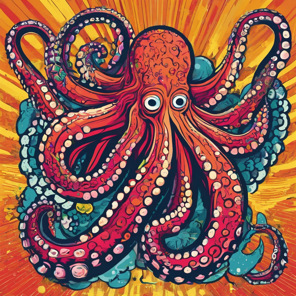 Akkorokamui is a gigantic octopus-like monster from Ainu folklore, masterpiece, best quality