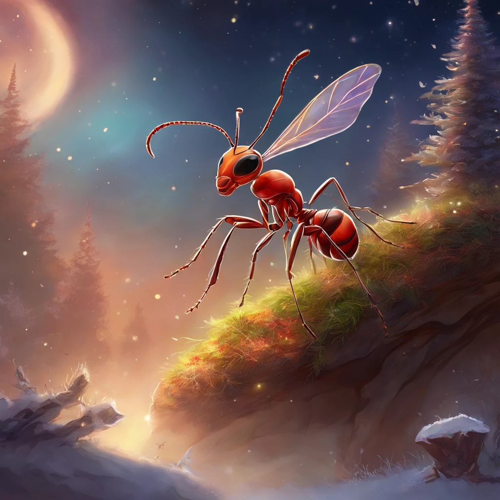 an ant in Christmas
