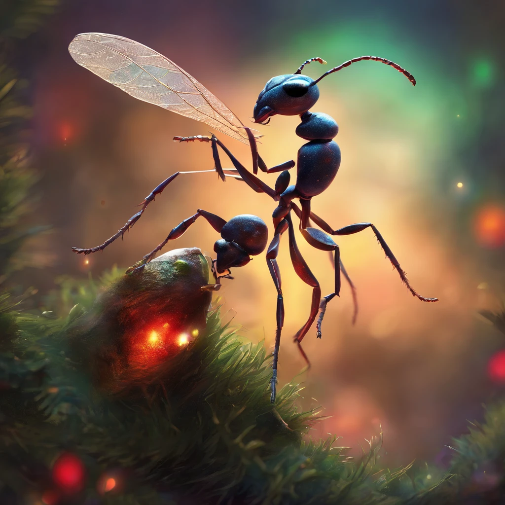 an ant in Christmas