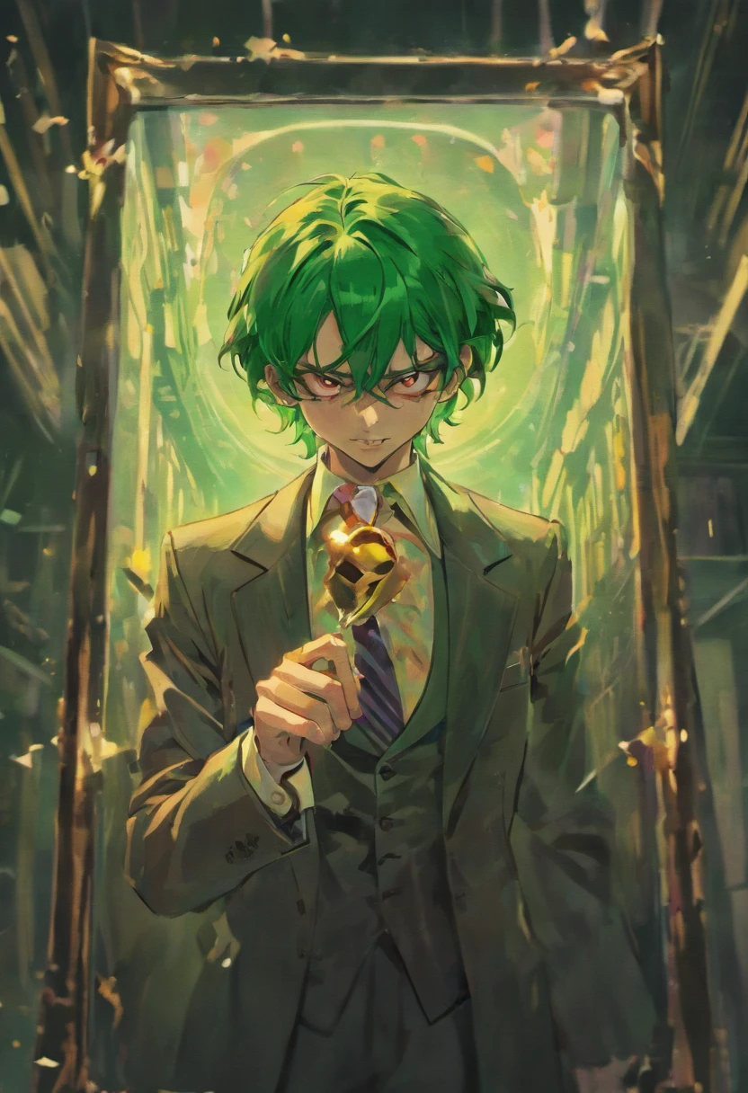 The Joker, a villain from the Batman film series, looks at himself in a broken mirror, in the style of Christopher Nolan, in dynamic, atmosphere of darkness and horror, dramatic light, highly detailed, packed with hidden details, hyper realistic, wallpaper portraits, colorful realism, realistic attention to detail, highly detailed,colorful realism, UHD, 8K