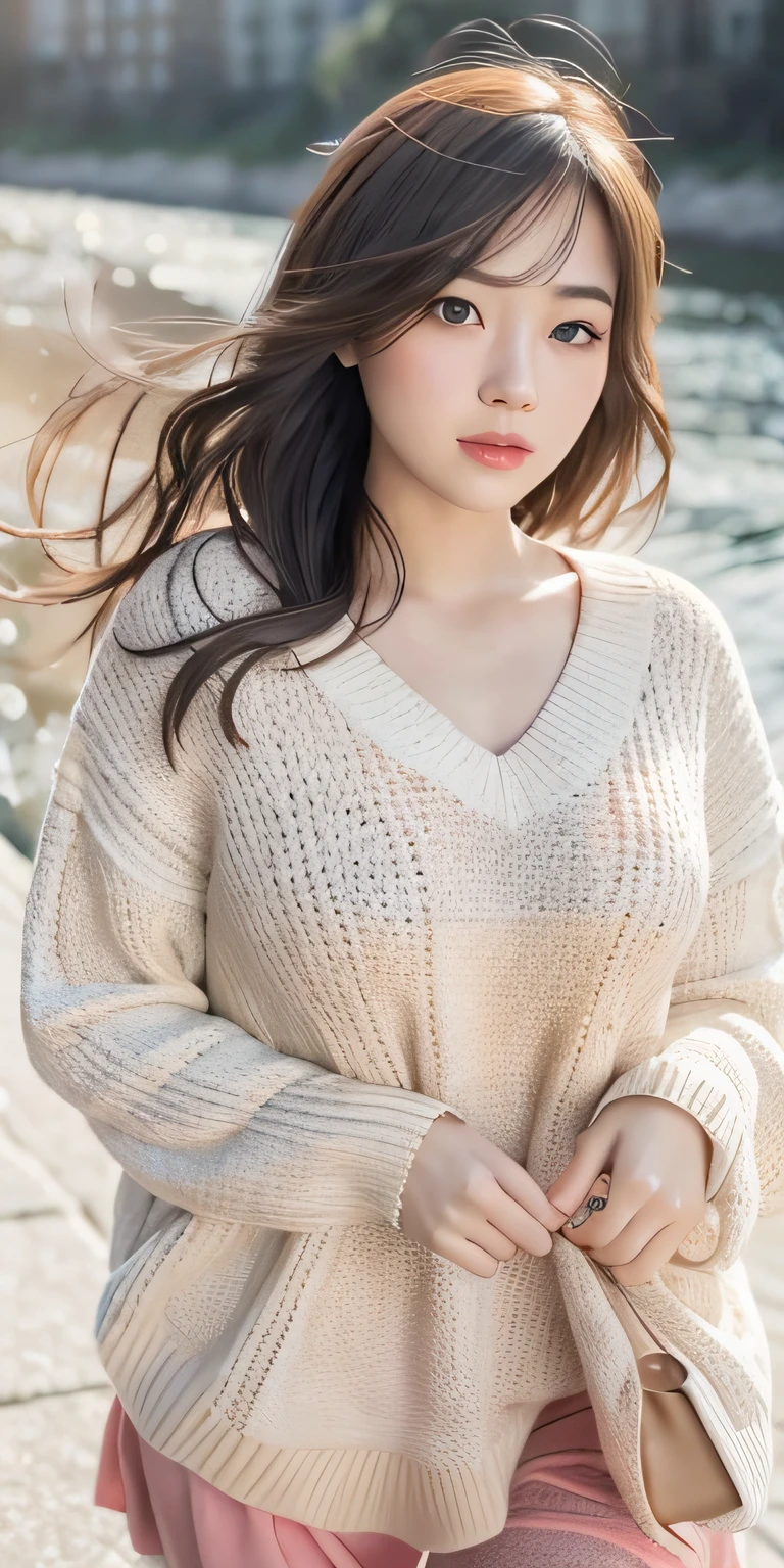 ulzzang-6500-v1.1, (Raw photo:1.2), (Photorealistic), (Genuine:1.4), Russian girls of phenomenal beauty、16 years old、height 154cm、Slime-ified、small、A shy smile、Wearing a tattered sweater、Wear a loose sweater、Shoulder out、clavicle、(smallサイズのパンティーを履く)、(Wearing pantyhose,Realistic pantyhose)、While opening the door、Russian Model, Russian girls, Neat and clean Russian woman, Russian Goddess, RAW Photos, (In 8K、Highest quality、masterpiece:1.2)、(Complex細部:1.4)、(Photorealistic:1.4)、 (ligation)(Photo Real)(Highest quality) Photographed with Canon EOS R5, 50mm lens, Hmph, (Laughter) (wallpaper) (Cinema Lighting) (Dramatic lighting) (Sharp focus) (Complex) 、Realistic skin texture、Glowing Skin、Exposed thighs!!!、