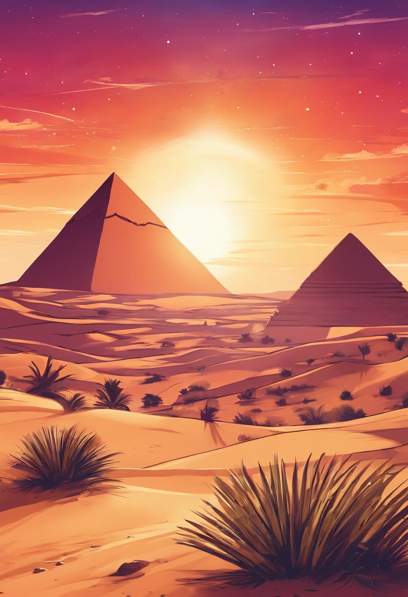 Desert in the background,the night,The sky is full of stars,the sphinx,ancient Egyptian,digital landscape art, Detailed scenery —width 672, landscape artwork, environment design illustration, scenery art detailed, Desert oasis landscape, concept-art, 4k highly detailed digital art, 4 k digital painting, 4k digital painting, stunning digital illustration, Desert background, digital painting concept art, Detailed digital painting