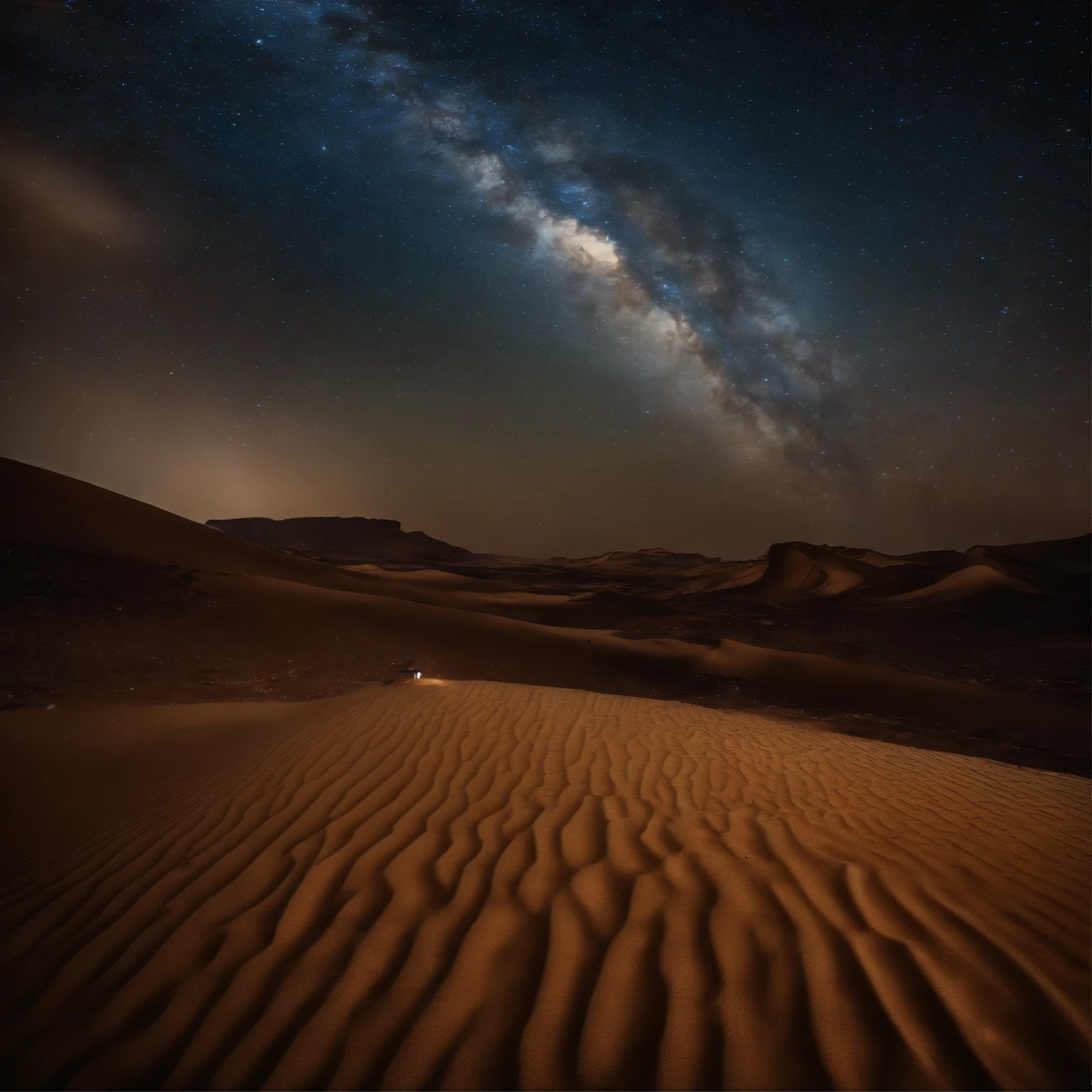 Master Parts、Superior Quality、superior image quality、The 8k quality、、Beautiful pictures of the starry sky、magnifica、Arched Milky Way:1.9、(Desert overlooking the Milky Way:1.9)