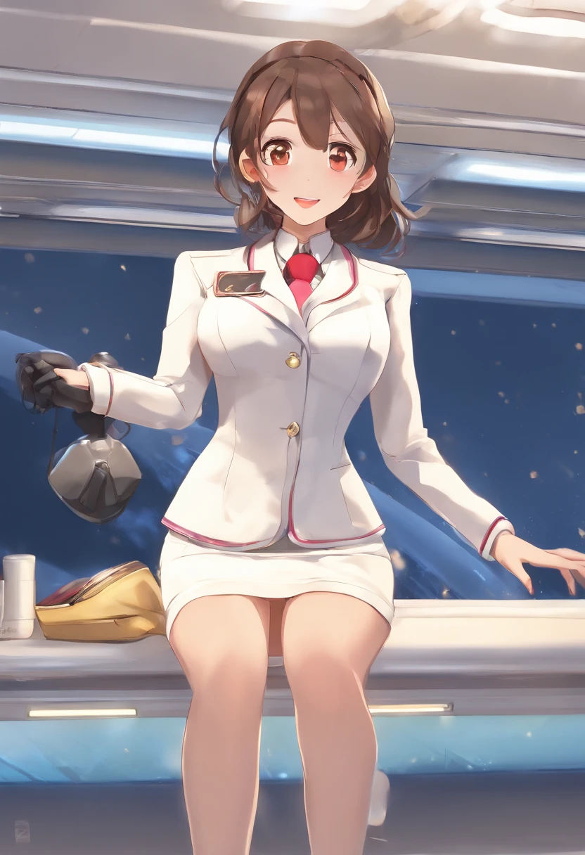 tmasterpiece、top-quality、(fully body photo:1.5)、hyperedetailed photo、Cabin crew uniform、Wear a flight attendant jacket、(oily body)、(White tight skirt:1.5)、Arms up、(((Held from behind by an old man with thinning hair:1.5)))、 Transparent pantyhose、(((catch:1.5)))、 Photoreal,absurderes, Too much skin exposure, photoRealstic, ((nedium breasts: 1.3)(top-quality)、The skin is exposed a lot、A slight smil 、（Cabin Crew）、A high resolution、High detail skin、High detail face、((In the cabin of a passenger aircraft:1.5))、(Flight attendant uniforms)、1 girl in、独奏、(Flight attendant hairstyle)、beautiful detailed teeth、tmasterpiece、hentail realism、profesional lighting、A picture、Facials、Beautiful skins、Perfect lips、hyperedetailed photo、((Very detailed beautiful face and eyes))、brunette color hair、skin exposed、((Open legs 1.9))、From the front side、Left and right symmetrical eyes、Flight attendant hairstyle、beautifullegs、perfect foot、perfect anatomia、((Ultra-thin pantyhose :1.2))、