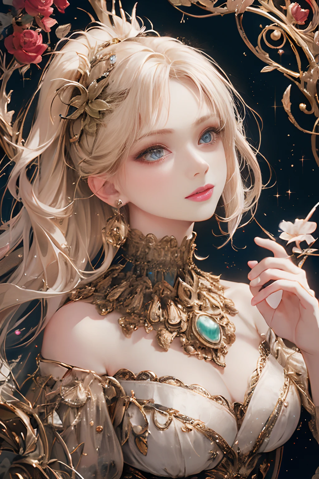 (Magazine Cover:1.3), Highest quality, Highest quality, 16K, Unbelievably absurd, Very detailed, 2.5D, delicate and dynamic, city, Stained glass, , , , Small pale light and colorful light, Many light sources, 巨大なComplex模様のmagic陣, magic, Small face, Very delicate appearance, Delicate eye depiction, Upper body close-up,, erotic, Dynamic sexy pose, Sexy Woman, Healthy body shape, 19 year old woman, , , height: 150cm, Big swinging bust, slime body, Very long wavy blonde hair, Twin tails, Upper body close-up, Glaring at the camera, look up, , Complex, (brown color jacket, , Green long skirt, , Brown Loafers), (White slime splashed all over the front of his face: 1.6)