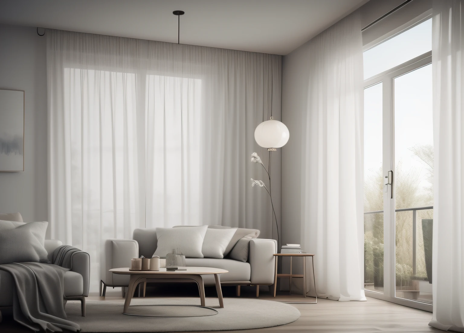 cozy room, sheer curtains, translucent white, photo, wind, interior, modern, (angled), (masterpiece),(high quality), best quality, real, (realistic), super detailed, (full detail),(4k),8k