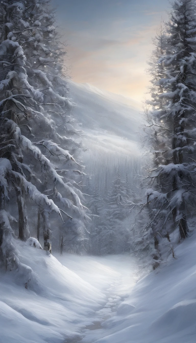 snow landscape,Back shadow,(The girl who left turned her back to the audience:1.1),中景 the scene is,独奏,(cabelos preto e longos),(without a hat),Wear a red cotton coat,Black boots,Go into the distance,Heavy snowfall,Roads to distant places,Trees wither in winter,blanketed in a mantle of snow,Winter tones,somber mood,The vista is a mountain,(Snowflakes drift in the endless sky),8k wallpaper,cinema4d,Cinematic lighting effects,light and shadow effect,Tyndall,rendering by octane,White balance,Unreal 5,Extremely detailed picture,light particules,depth of fields,tmasterpiece,realisticlying