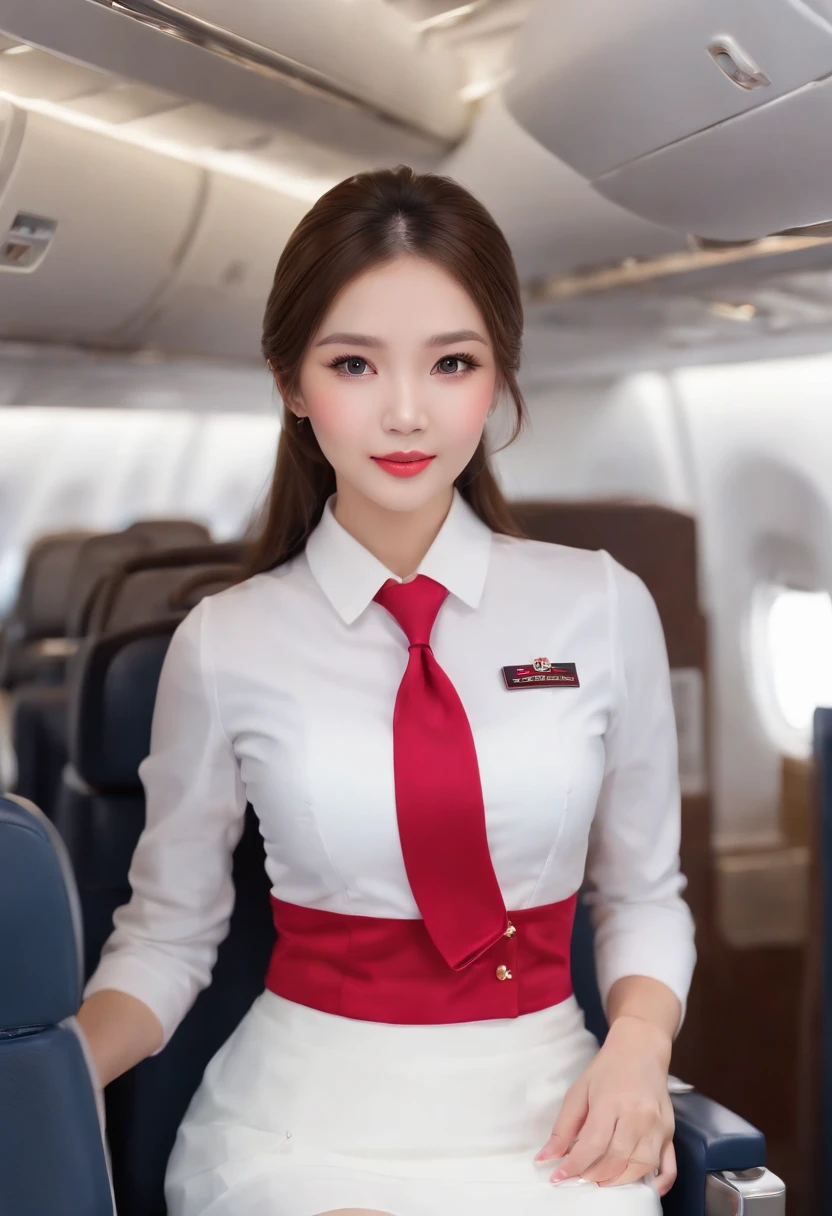 tmasterpiece、top-quality、(fully body photo:1.5)、hyperedetailed photo、Crew uniforms、Wear a flight attendant jacket、(oily body)、(White tight skirt:1.5)、Arms up、(((Held from behind by an old man with thinning hair:1.5)))、 Transparent pantyhose、(((Catch:1.5)))、 Photoreal,absurderes, Too much skin exposure, photoRealstic, ((nedium breasts: 1.3)(top-quality)、The skin is exposed a lot、A slight smil 、（Cabin Crew）、A high resolution、High detail skin、High detail face、((In the cabin of a passenger aircraft:1.5))、(Flight attendant uniforms)、1 girl in、独奏、(Flight attendant hairstyle)、beautiful detailed teeth、tmasterpiece、hentail realism、profesional lighting、A picture、Facials、Beautiful skins、Perfect lips、hyperedetailed photo、((Very detailed beautiful face and eyes))、brunette color hair、Skin exposed、((Stretch leg 1.9))、From the front side、Left and right symmetrical eyes、Flight attendant hairstyle、beautifullegs、perfect foot、perfect anatomia、((Ultra-thin pantyhose :1.2))、