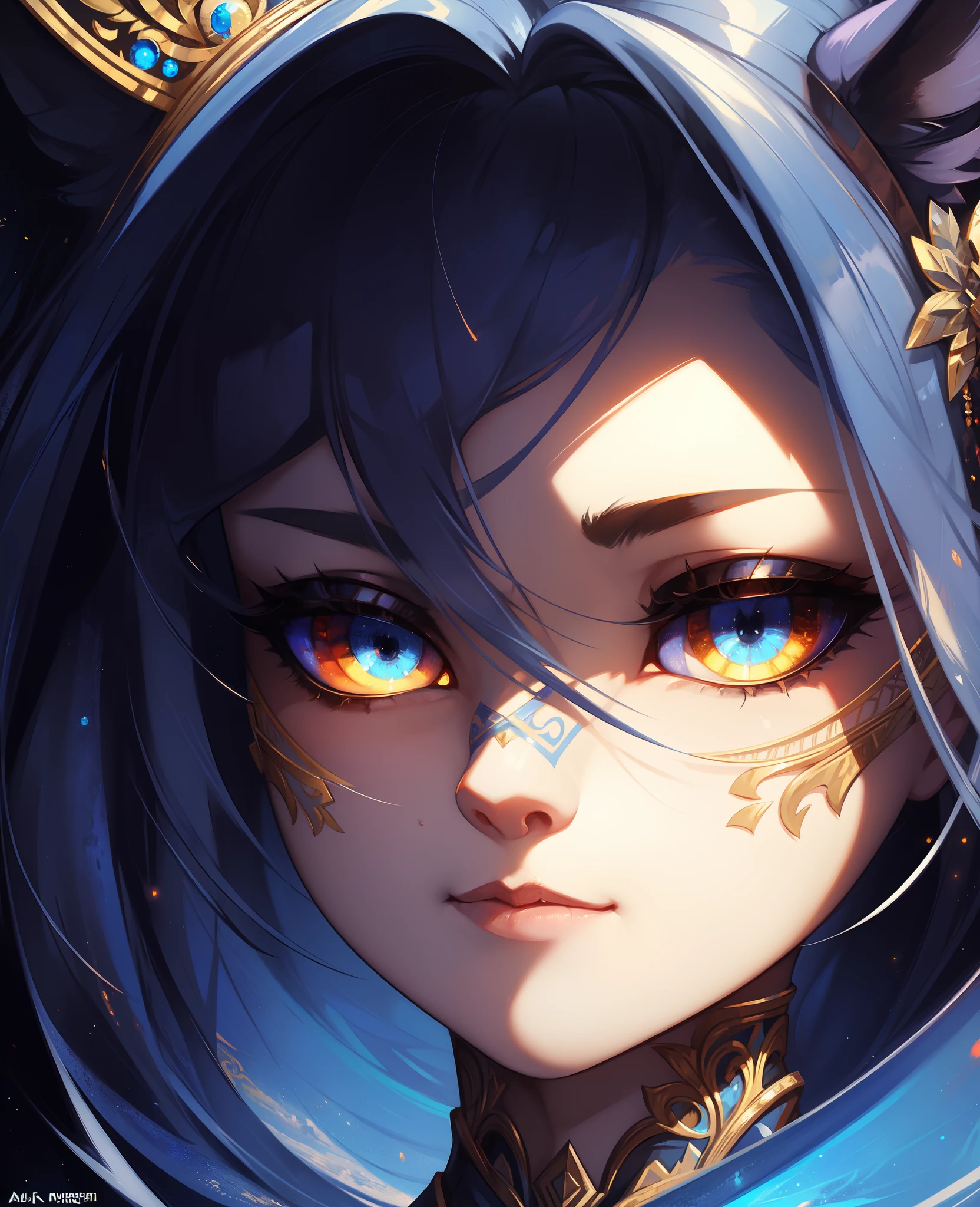 pony princess luna, extreme closeup, intricate detail, metallic, reflective, [evil:3, ]Ornate, countershading, trending on Getty Images, pony[ fluxus:6] [concrete art :3]by ([Alena Aenami Lovis Corinth Charles White:Anselm Kiefer Carne Griffiths Nick Silva:11]:[1.1:1.24:5])