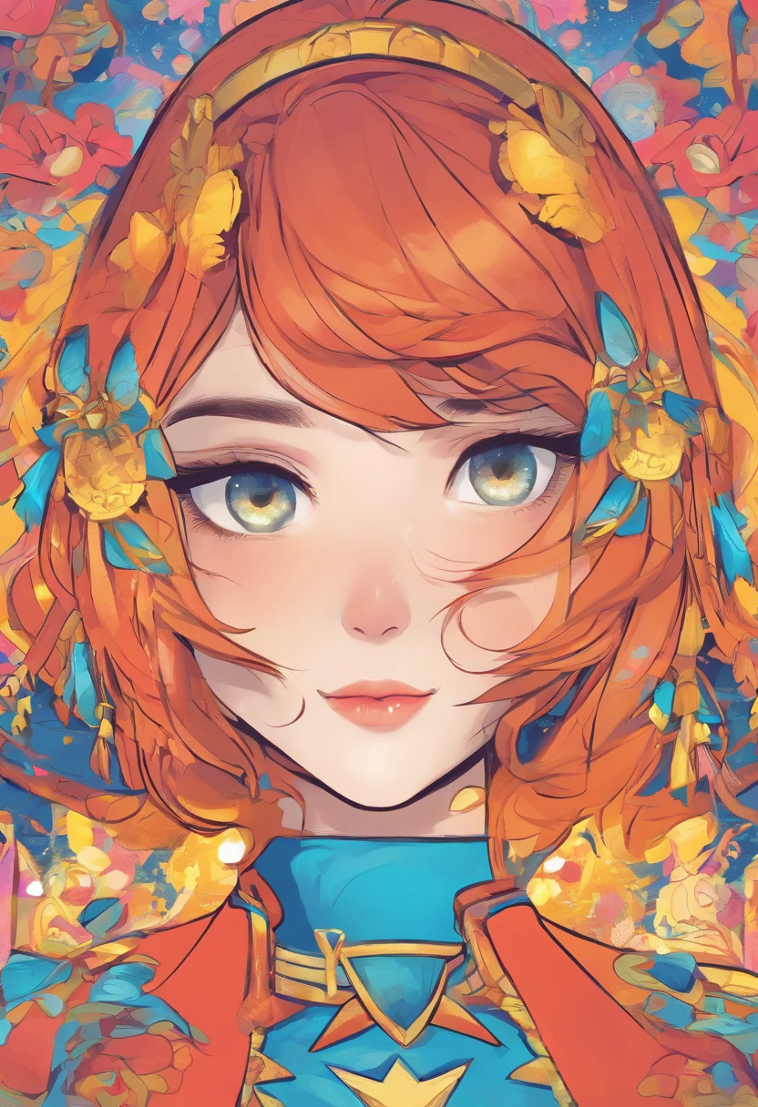 Super beautiful 20 year old Korean short hair girl,Blink in the right eye, Cartoon style illustration, Cartoon Art Style, Cartoon Art Style, Digital illustration style, Highly detailed character design, Cute detailed digital art, Beautiful digital illustration, high quality portrait, comic book art, Asia, character design portrait, White background