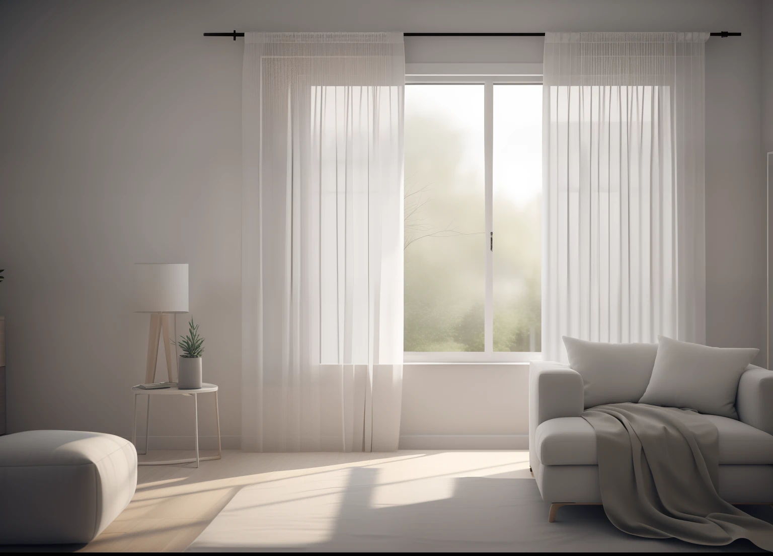 cozy room, sheer curtains, translucent white, photo, wind, interior, modern, (angled), (masterpiece),(high quality), best quality, real, (realistic), super detailed, (full detail),(4k),8k