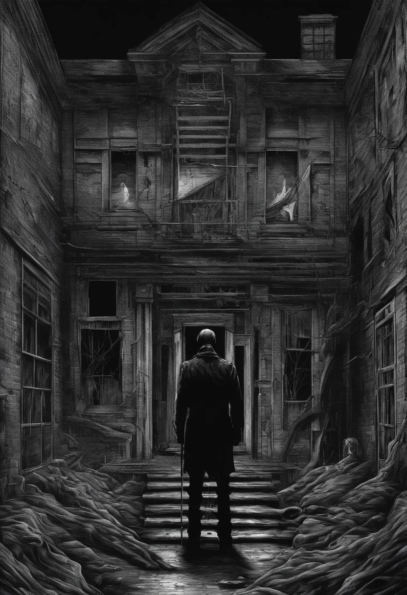 um homem, trabalhador, preso dentro de uma gaiola, e observando, sad and melancholy, o mundo livre ao seu redor