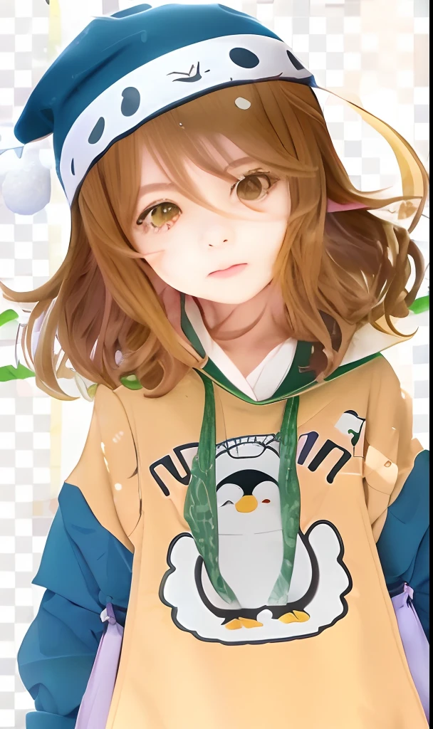 a cartoon girl with a hat and a green scarf, cute anime girl, anime best girl, cute anime style, marin kitagawa fanart, extremely cute anime girl face, penguin, (anime girl), made with anime painter studio, cute anime girl portraits, cute anime, rin, cute anime girl portrait, an anime girl, penguinz0, ecchi anime style