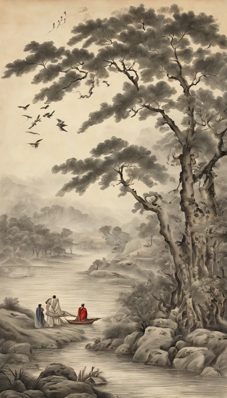 I was a tear that lingered at the turn of that year，
You can still smell rouge in the wind，
If I carve my promise on the banks of that river，
Coldwater River，Ocean of full moon，
I have been waiting for you under the tree of time for a long time，
Dusty people pestered me, Slander me, Laugh at me, I turned white，
You see paper kites chasing the sunset that day，
Look back like a lantern，Say goodbye to the night，
My heart was banished like quicksand，
If you return again, You will turn the world upside down，
If it rains that autumn night, The birds are also soaked，
Under the flower walls is a withered yellow，
Herren. Jun's position：Qiantang East，
The concubine was in Lin'an North，
Jun turns brown and red，
The little slave's waist was yellow，
The compass is missing，
Miscasting in the Spring Pavilion，
The slave went to Hangcheng，
Jun was born in Hangzhou，
（Extremely detailed picture），（8k wallpaper），（Movie lighting），（cinema4d），（delamination），（Depth of field effect），（Noticeable light and shadow effects），（Light particle tracing），（an Chinese ink painting style），（Master painting），（Unreal 5），（rendering by octane），（Master masterpieces），（Photography Award），（Rich and diverse color expressions），realisticlying，Masterpiece，Inspired by songs《Flower fairy》，Ray