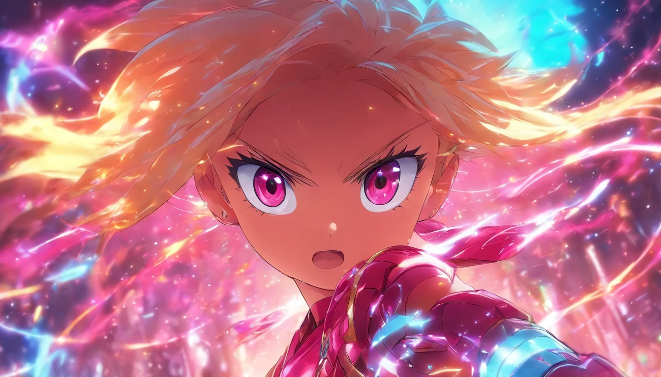 Anime-style Aya Nakamura is a 5-year-old child, Erstaunliche und exotische Kinder. Sie hat lange blonde Haare，Sanfte Wellen fallen bis zur Taille, Es sticht unter ihrer blassen Haut hervor. Seine Augen sind sattrot, Wie ein leuchtender Rubin, Und mit geheimnisvollen Augen.