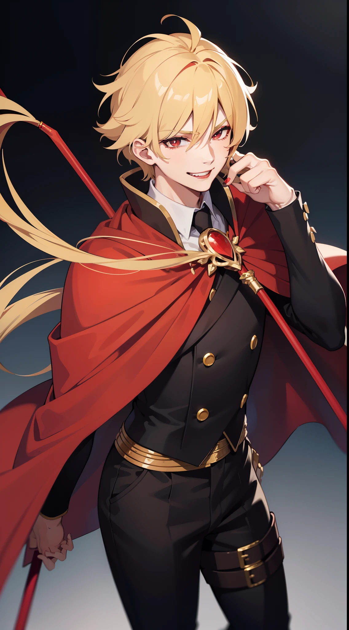 masterpiece, best quality, 1 male, adult, mature, tall, broad shoulders, handsome, intricate details, long beige hair, wizard, commandant, night, magic effect, flame, top view, from below