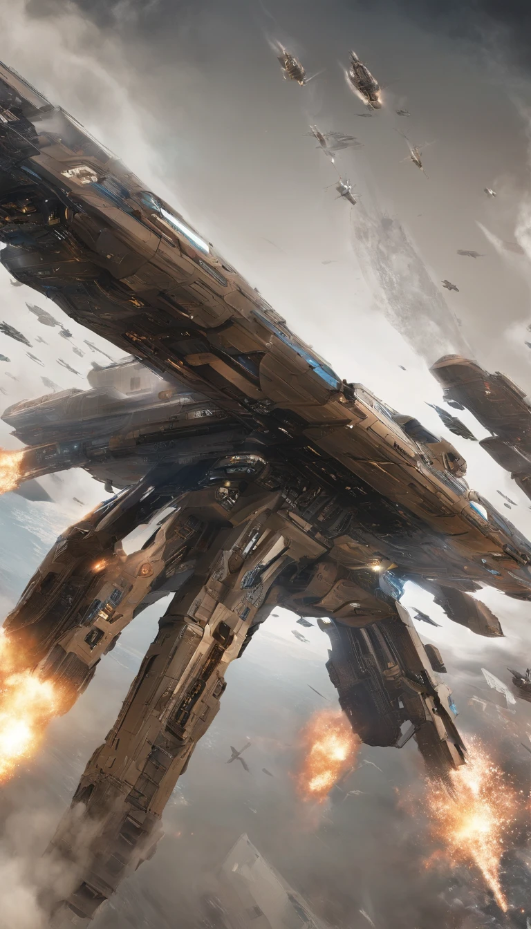 Master made，Grandiose spectacle，（Chinese characteristics），（（Sword appearance）Flying battleship），Technical weapons，（（Majesty，Domineering）），｛opening fire，Full fire，（（（Bombing Japan）））bombardment｝，background in war，Highest image quality，complexdetails，Extreme resolution，Dynamic obfuscation，Full of details，Precise detailing