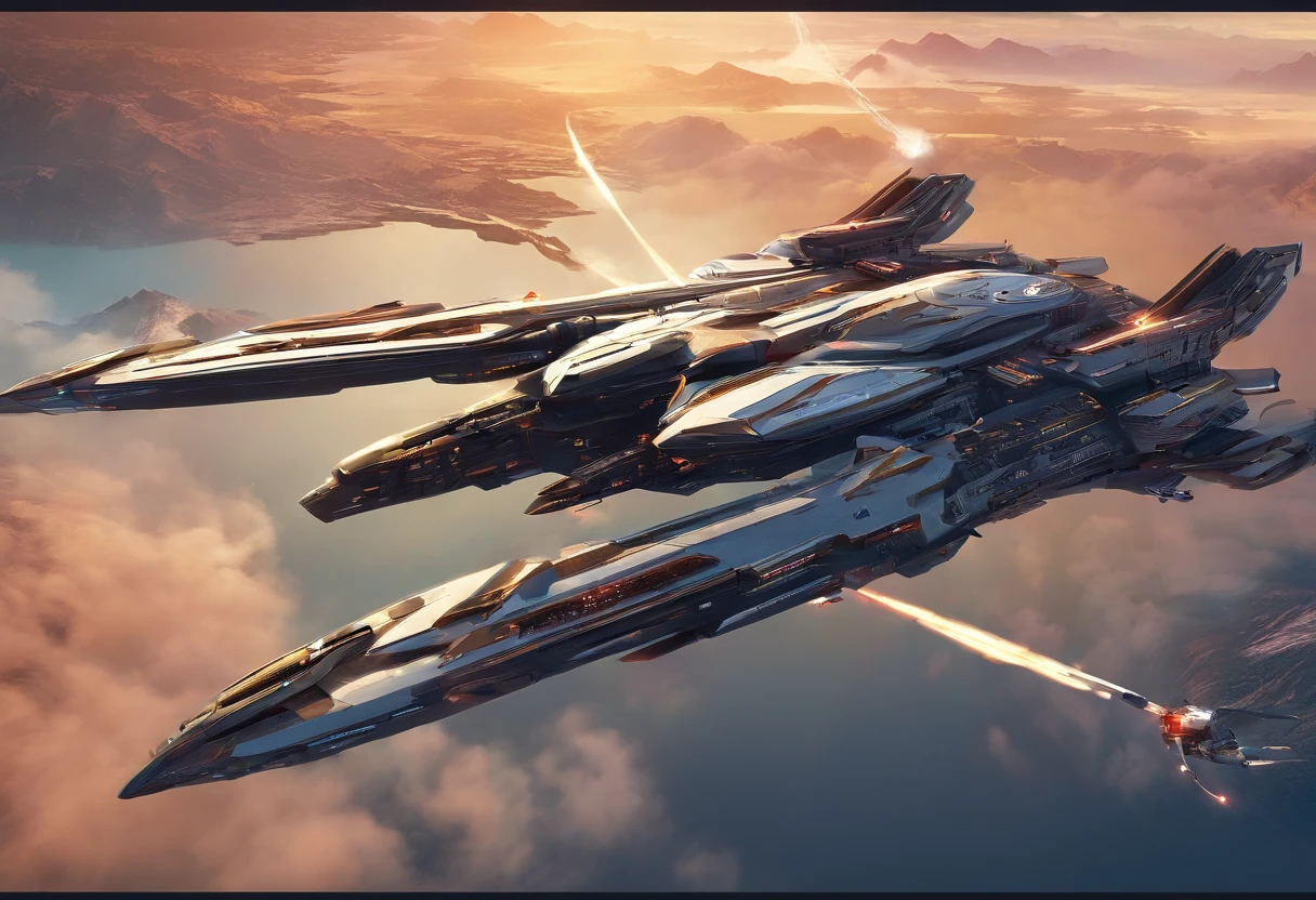 Master made,Grandiose spectacle,(Chinese characteristics),((Sword appearance)Flying battleship),Technical weapons,((Majesty,Domineering)),{opening fire,Full fire,(((Bombing Japan)))bombardment},background in war,Highest image quality,complexdetails,Extreme resolution,Dynamic obfuscation,Full of details,Precise detailing