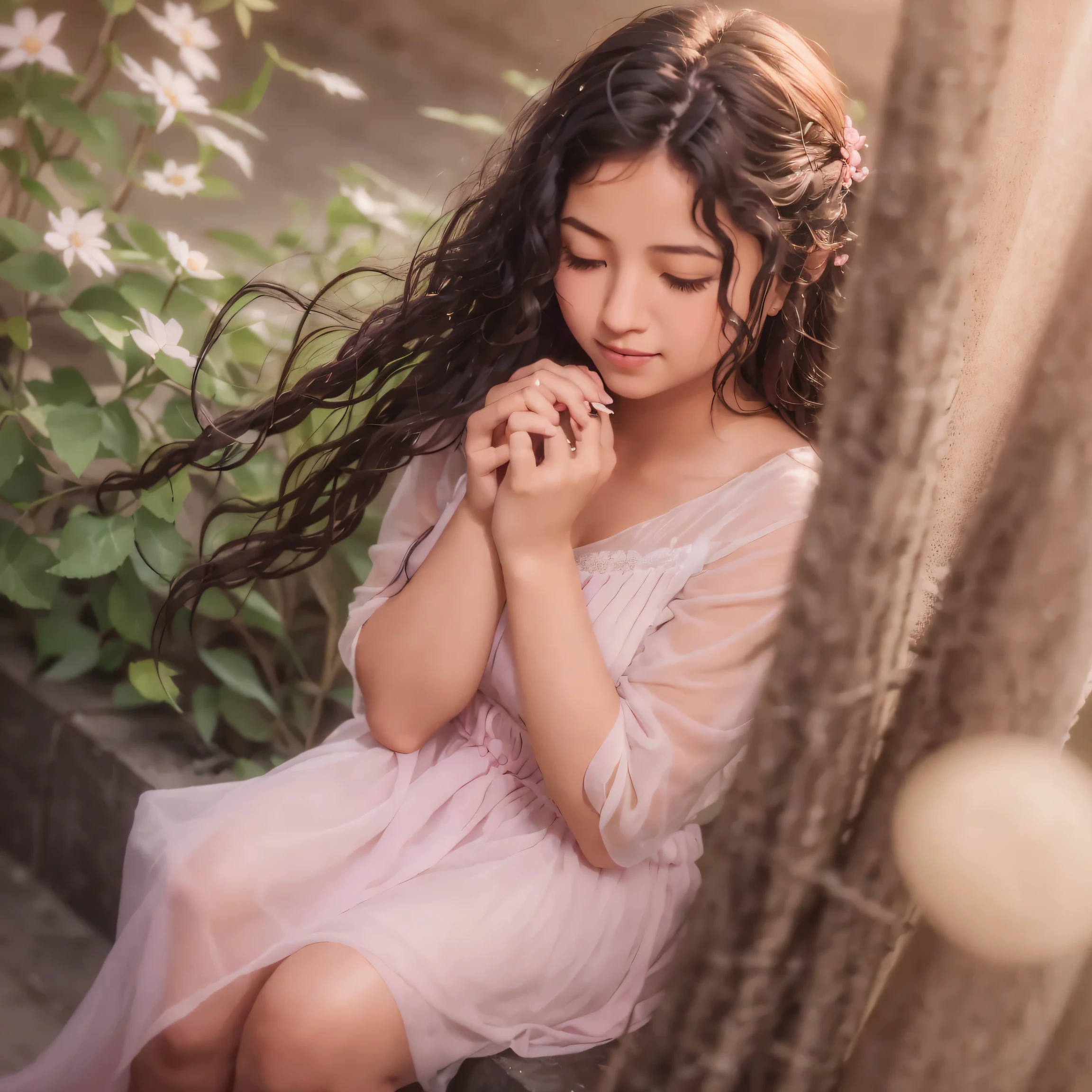 On a serene evening, Mila's soft melodies flowed like a gentle stream. A soft focus glow enveloped her, making her seem like a celestial being sharing her gift with the world.
Color: Pastel Pink
Effect: Soft Focus 3 Photoshop Action