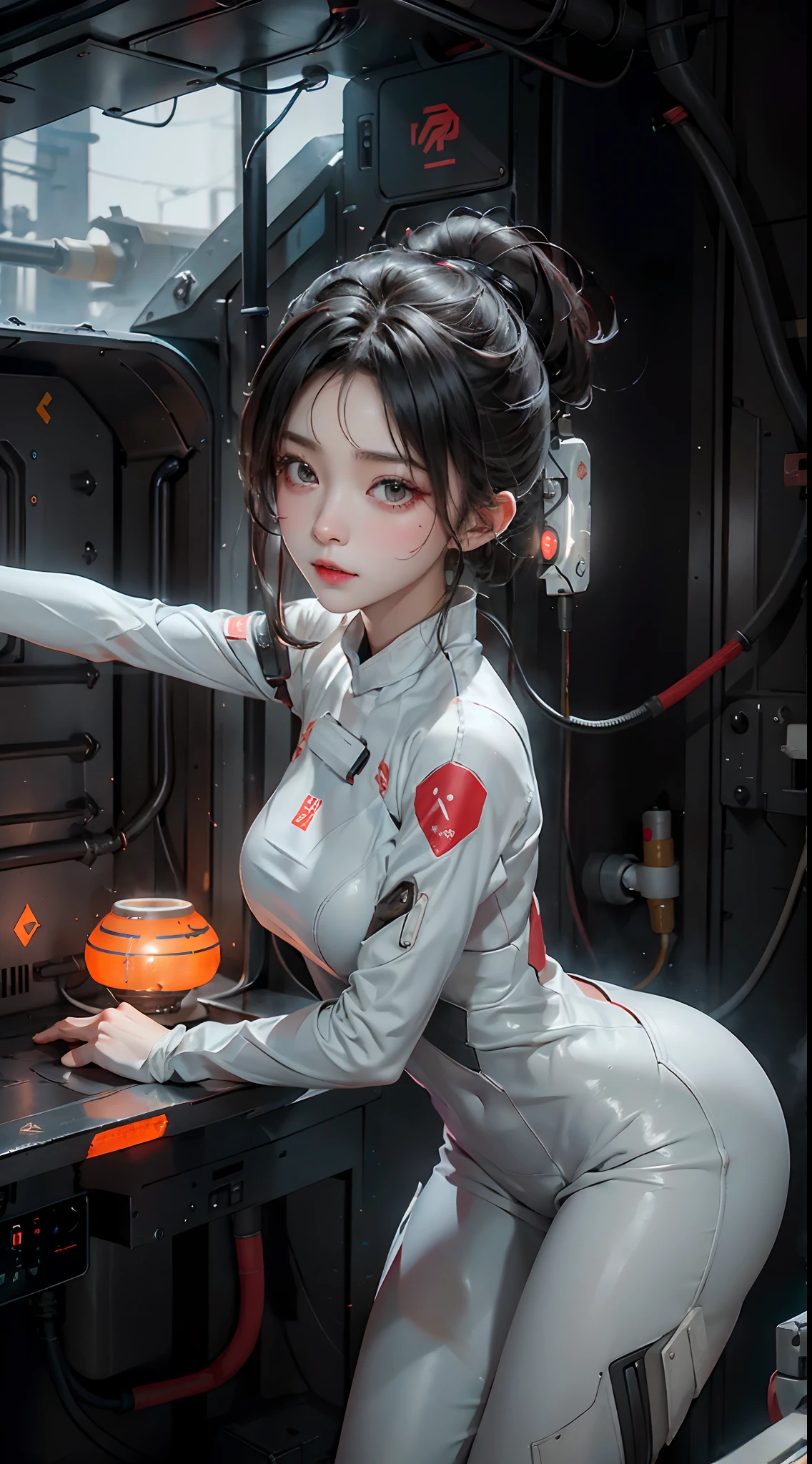 The white shadow moved expectantly。The electric furnace is running at overspeed，The high temperature turned almost the entire cockpit into an oven。That invisible force dragged Bai Ying's body，She is a young girl wearing a white mech tight combat suit，Currently in the cockpit
