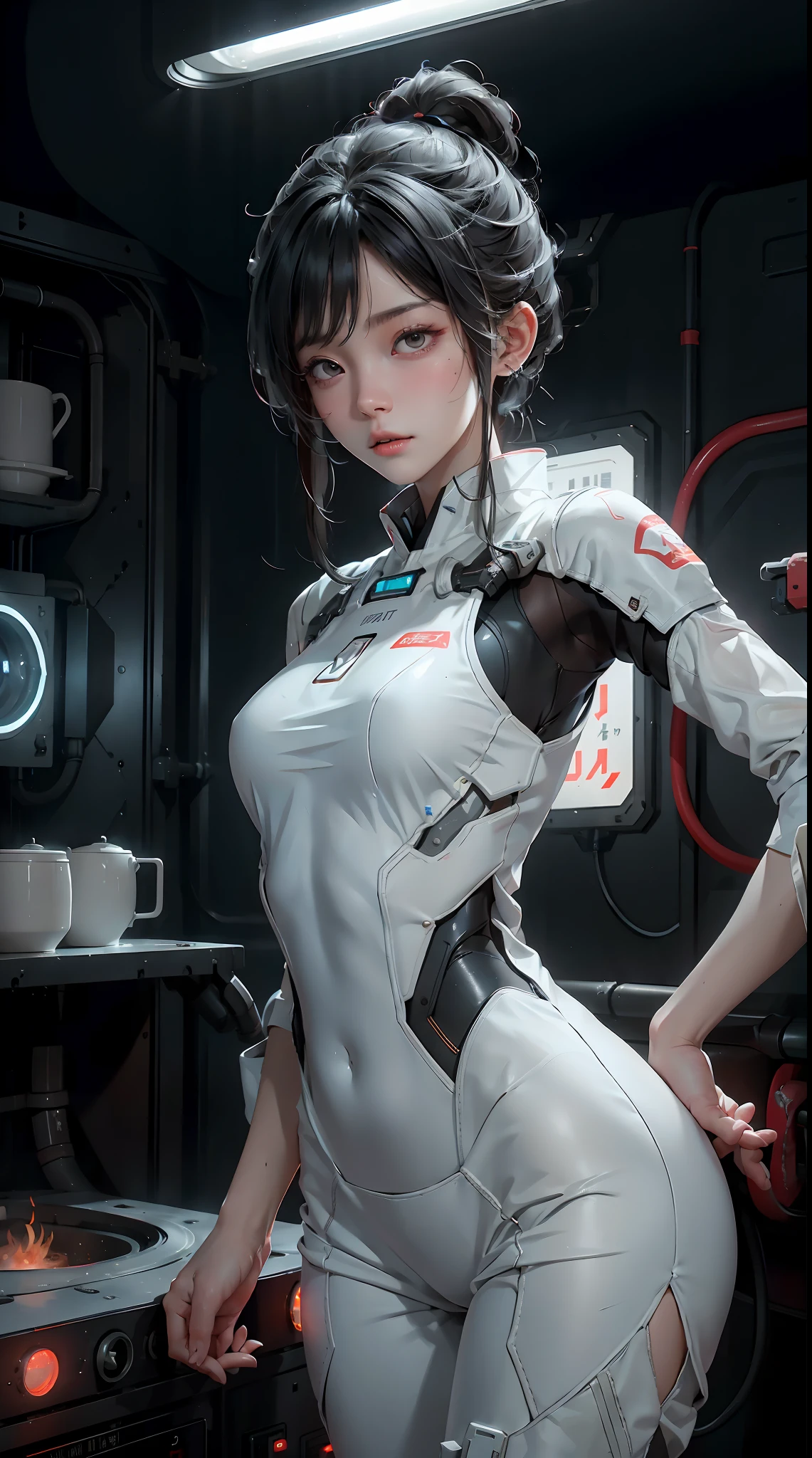 The white shadow moved expectantly。The electric furnace is running at overspeed，The high temperature turned almost the entire cockpit into an oven。That invisible force dragged Bai Ying's body，She is a young girl wearing a white mech tight combat suit，Currently in the cockpit