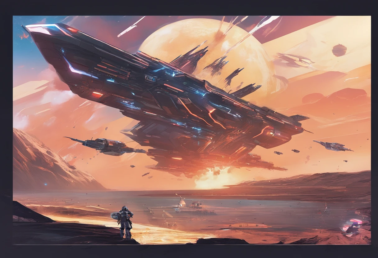 AI， makina， Starship， sci-fy， kosmos， Bioluminescent cência