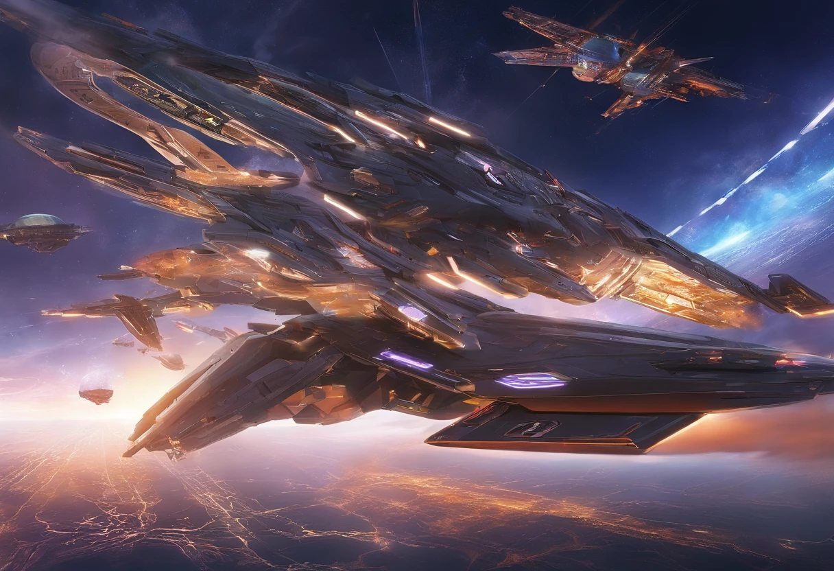 Master made，Grandiose spectacle，（Chinese characteristics），（（Sword appearance）Flying battleship），Technical weapons，（（Majesty，Domineering）），｛opening fire，Full fire，（（（Bombing Japan）））bombardment｝，background in war，Highest image quality，complexdetails，Extreme resolution，Dynamic obfuscation，Full of details，Precise detailing