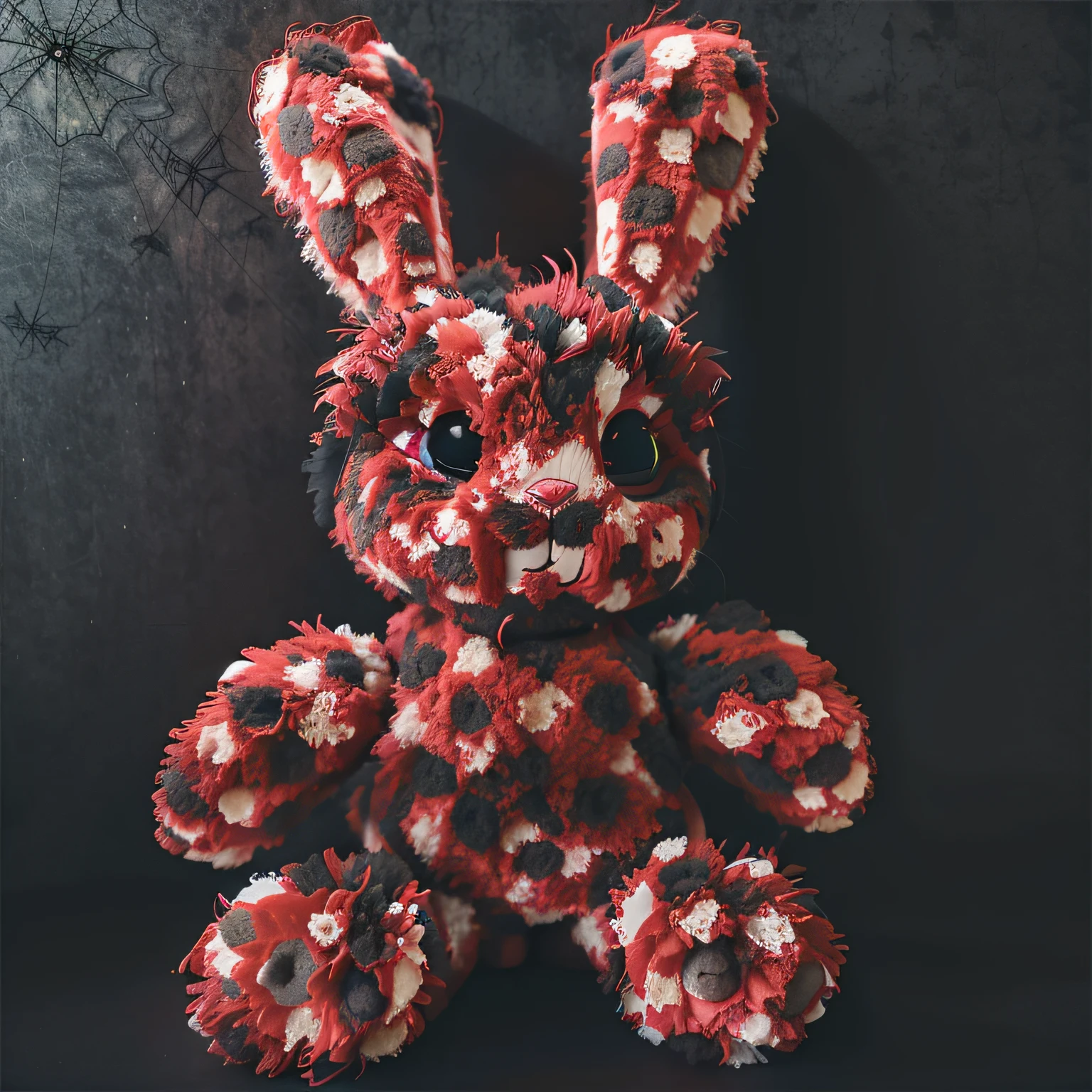 (knitted toy voodoo doll:1.7), (Voodoo Rabbit:1.3), (Gardener:1.3), (Clothing: gardening overalls with floral patterns:1.0), (Accessories: enchanted watering can emitting green light, levitating flowers:1.1), (background: backyard garden with floating plants, glowing flowers, and spectral vegetables:1.2), best quality, masterpiece, detailed soft oil painting, detailed background, dramatic cinematic lighting, soft edge lighting, professional, dramatic lighting, hard edge lighting, ultra quality, 4k, masterpiece, best quality, 8k, ultra high definition, high resolution, extremely detailed