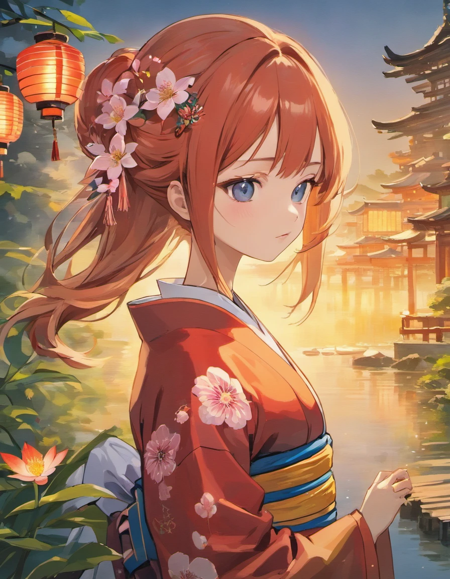 (Best Quality,4K,8K,hight resolution,masutepiece:1.2),Ultra-detailed,(Realistic,Photorealistic,Photorealsitic:1.37),1girl in,Kushina's bright red hair flows beautifully in the wind,Golden hair shining in the sun's rays. Her striking blue eyes are full of determination and strength, Reflects her fiery spirit. Lips painted in soft pink shades、Adds femininity to her face. The details of her face are skillfully crafted, Introduces all freckles and hair. Kushina、Wearing a traditional red kimono embroidered with elegant floral patterns, Symbolizes her fierce and passionate personality.
The stage is a tranquil Japan garden, Cherry blossoms in full bloom、On a picturesque background. The garden is meticulously designed, There is a small pond decorated with carp and water lilies. In the distance, A traditional wooden bridge in the Japan leads to a tranquil stupa, Add to the traditional charm and tranquility of the scene.
Image quality is crisp and clear, Capture every intricate detail of Kushina and its surrounding landscape. The colors are vivid and vivid, With a warm color palette that enhances the overall beauty of your artwork. The lighting is soft and natural, Gentle sunshine casts a warm glow on Kushina's features, Highlight the delicate flowers and leaves of the garden.
In terms of art style, An image that combines elements of Japan traditional art with a touch of contemporary realism. The brushwork and texture are、Similar to what is found in traditional Japan paintings, Levels of detail and realism give the artwork a modern twist. As a result、A perfect blend of traditional and modern aesthetics.
(Colors:Warm,pallet:1.1),(Lighting:Warm and natural),(Scene:detailed and realistic),(Japanese garden,Traditional charm),(Kimono),(cherryblossom,Serene),(pond,water lily),(pagoda),(Traditional wooden bridge),(japanese art on behance,Contemporary Realism)
