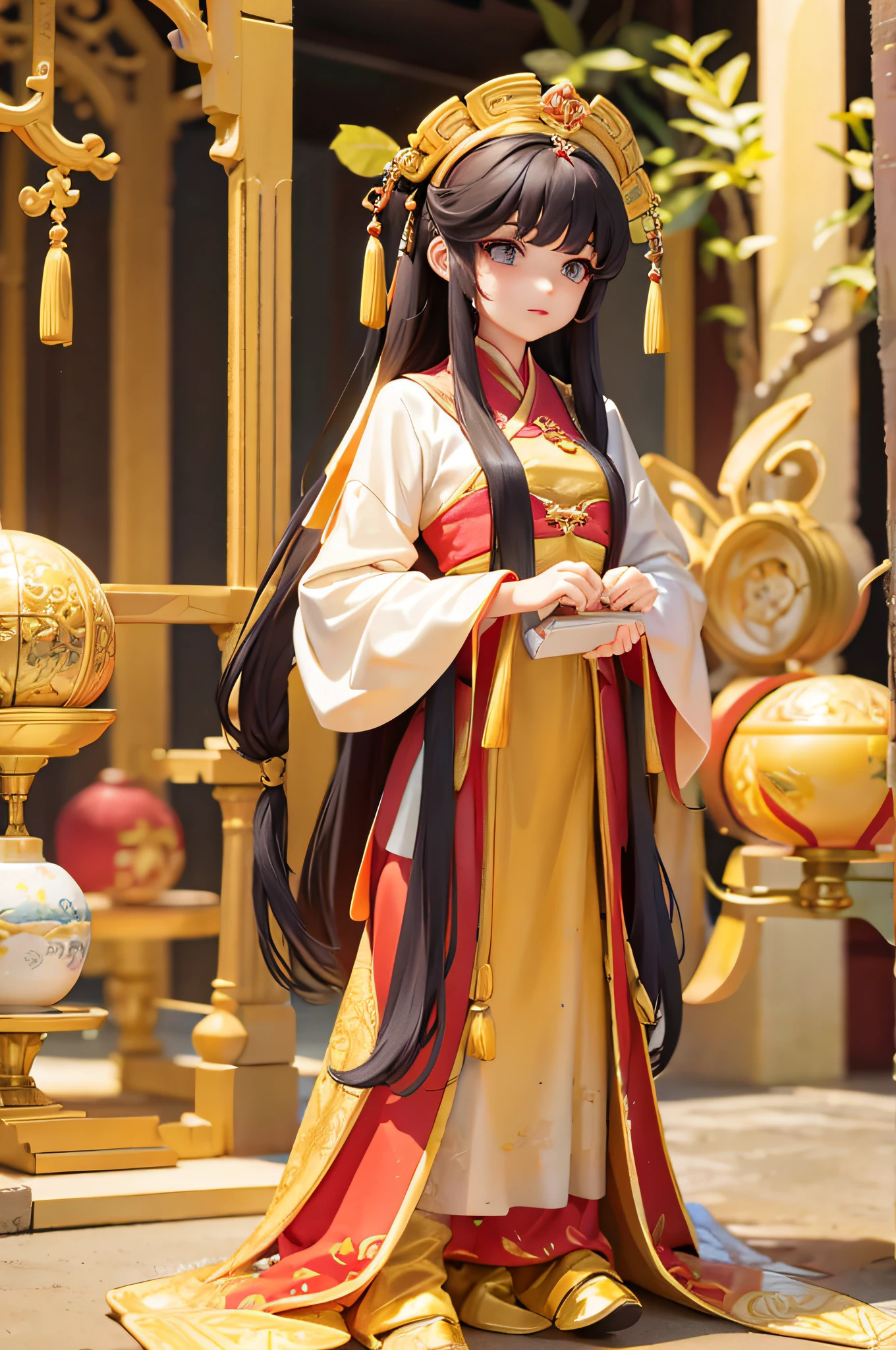 Miss Guofeng with her hands folded
